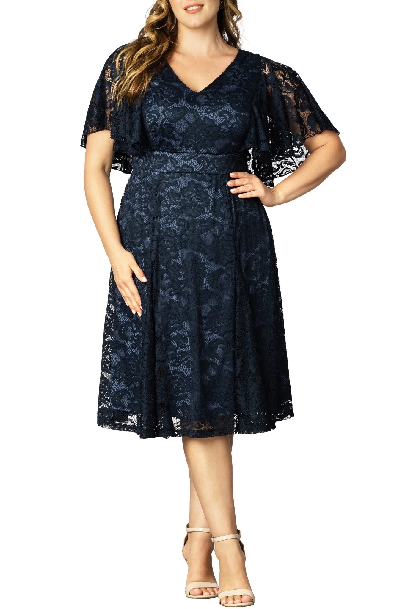 Camille Lace Cocktail Dress - Plus - Image 3
