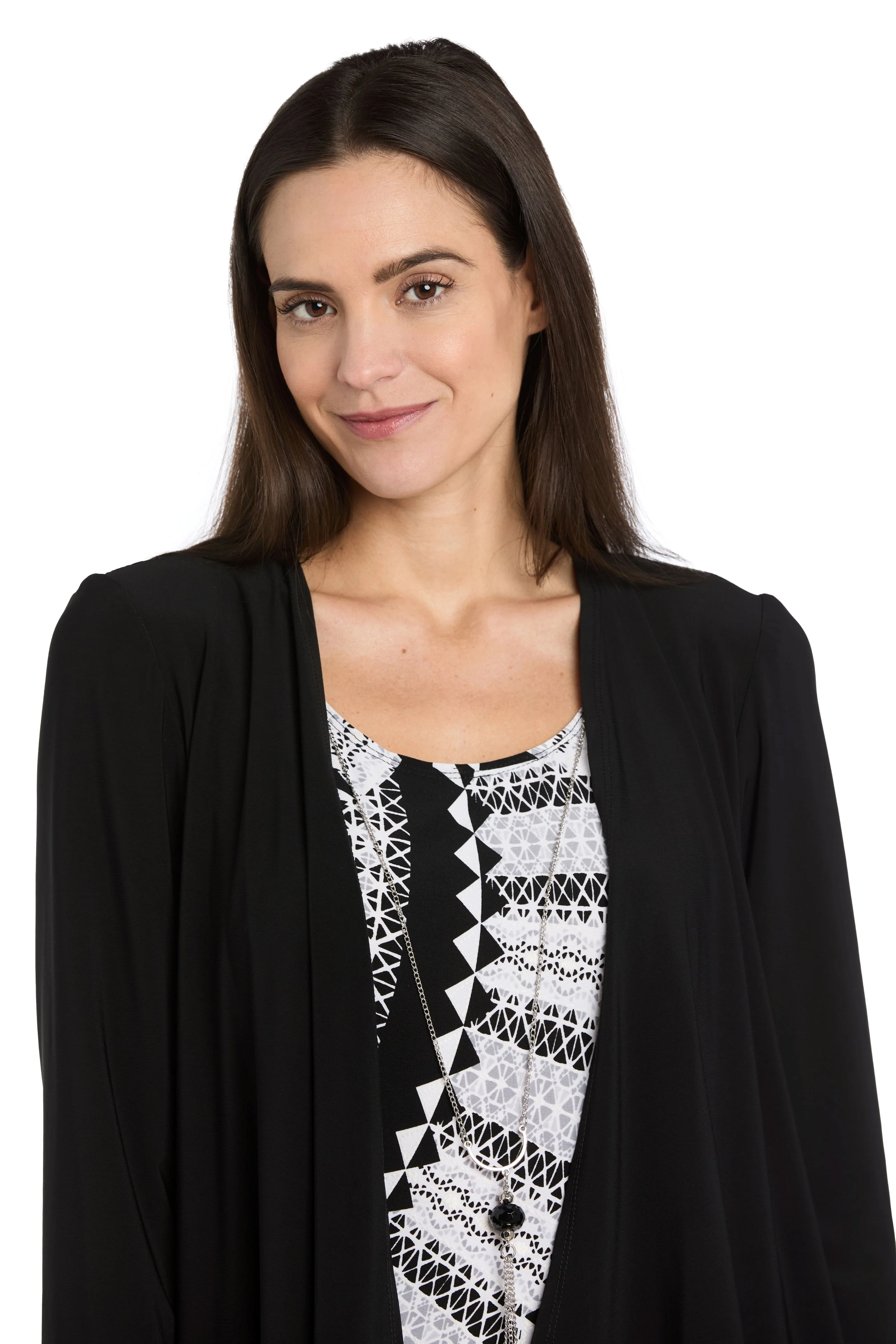 R & M Richards 2 Piece Jacket Dress in Black/White - Image 4