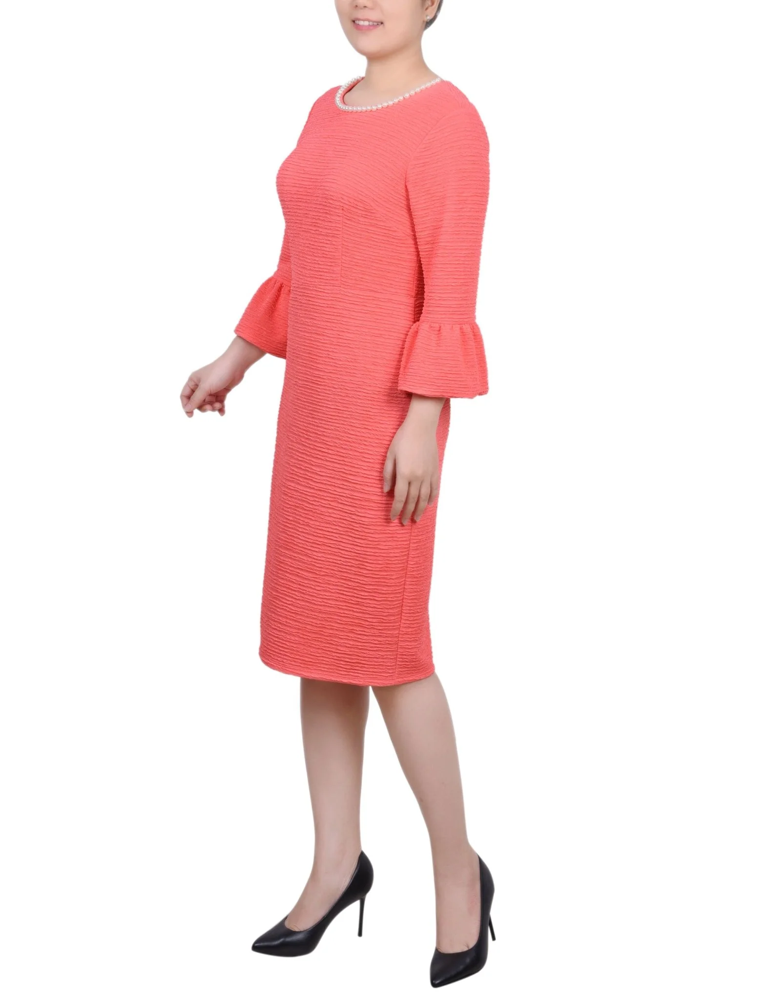 3/4 Length Pearl Detail Dress - Petite - Image 10