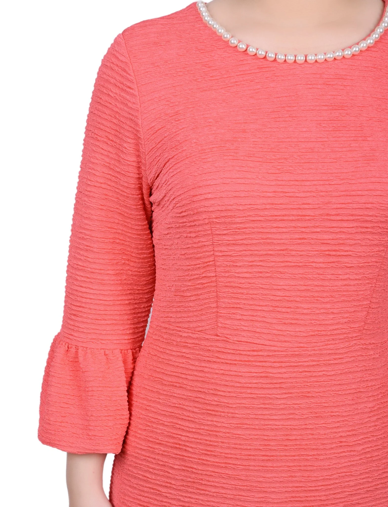 3/4 Length Pearl Detail Dress - Petite - Image 11