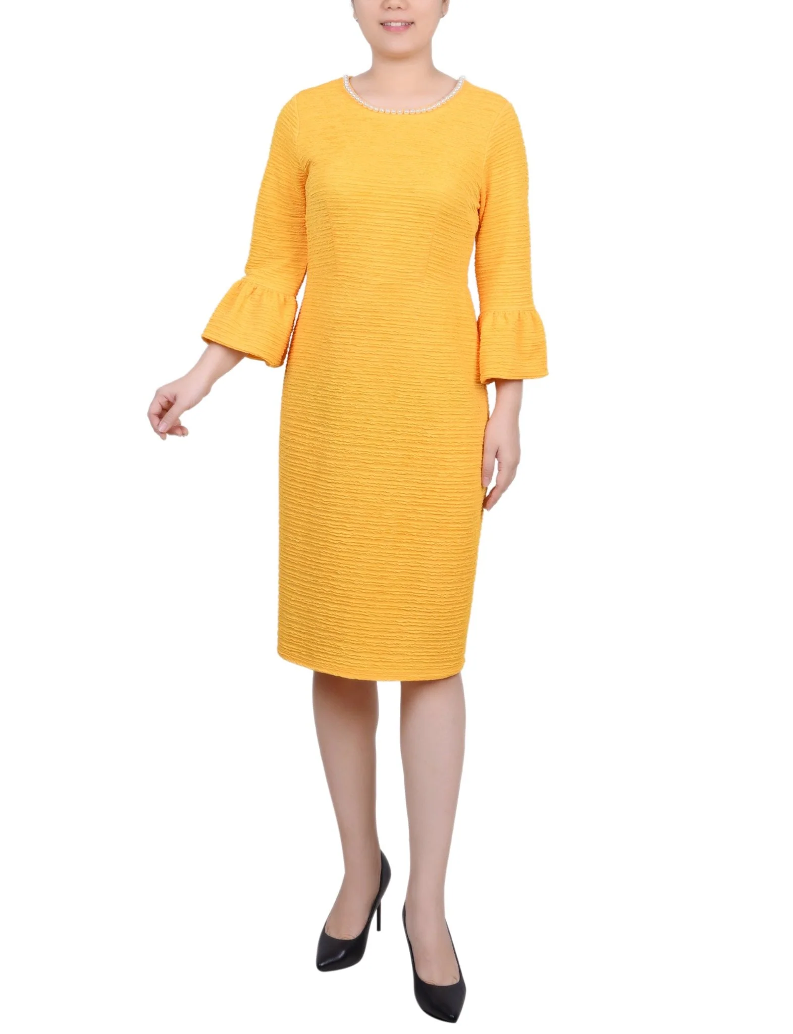 3/4 Length Pearl Detail Dress - Petite - Image 13
