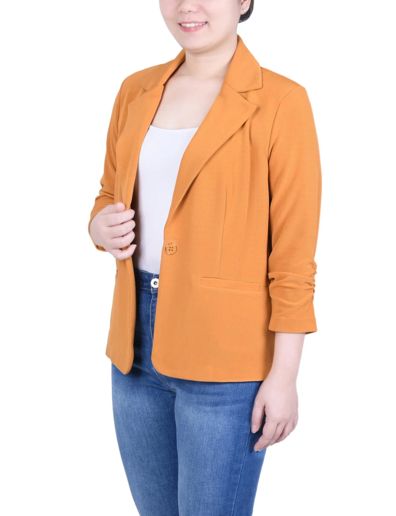 3/4 Sleeve Length Knit Ottoman Jacket - Petite - Image 10