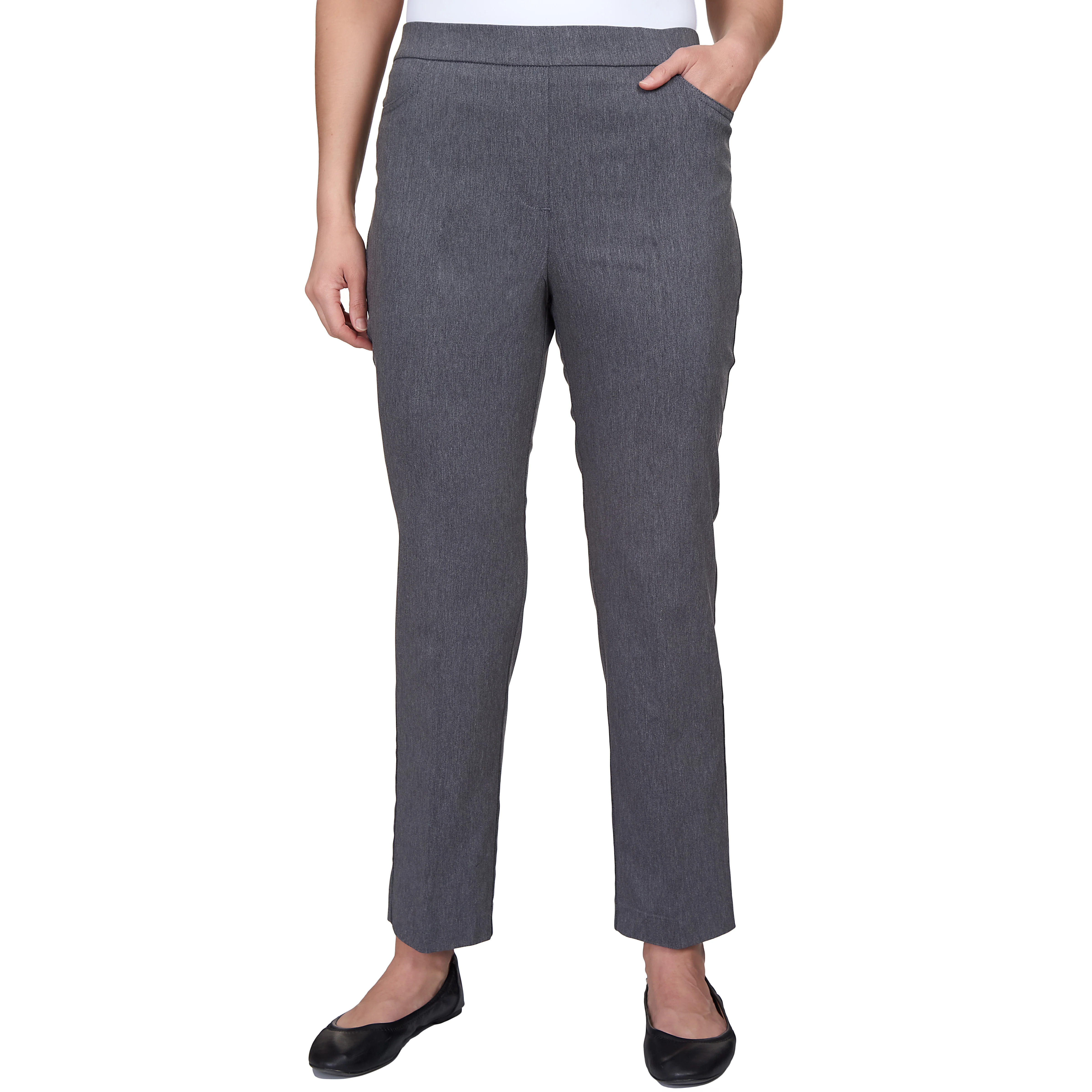 Alfred Dunner Classic Allure Fit Proportioned Pant with Elastic Comfort Waistband Short Length - Image 13