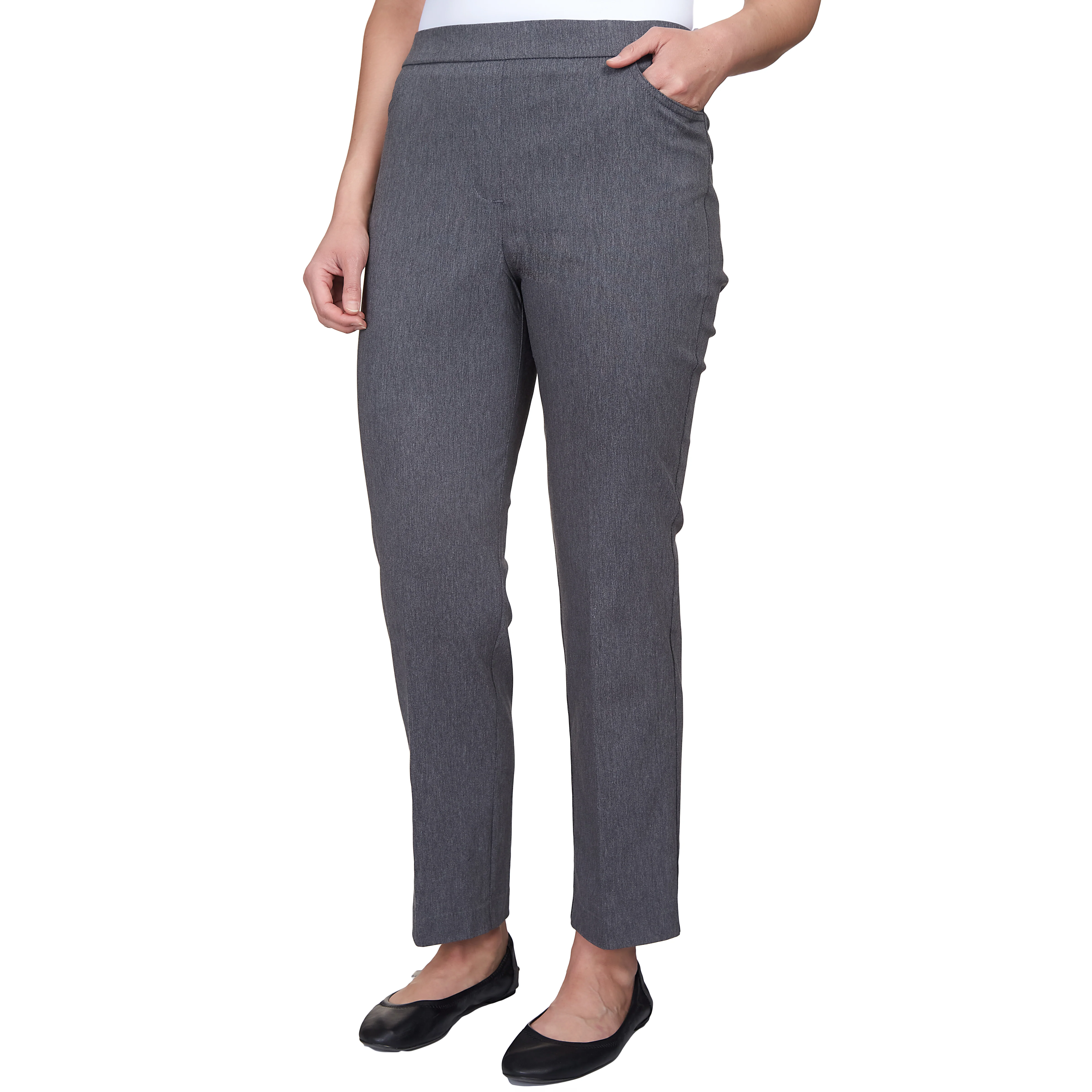 Alfred Dunner Classic Allure Fit Proportioned Pant with Elastic Comfort Waistband Short Length - Image 15
