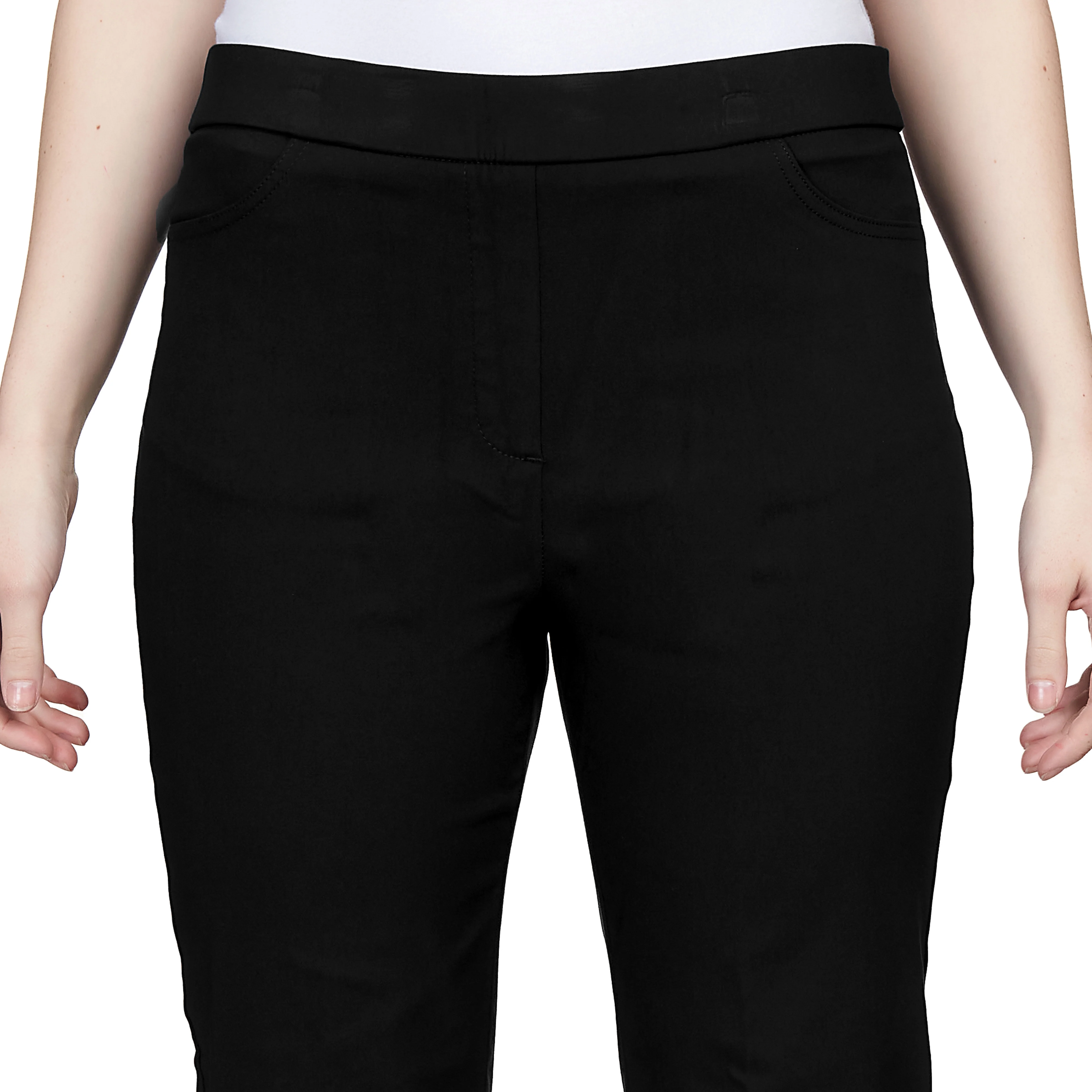 Alfred Dunner Classic Allure Fit Proportioned Pant with Elastic Comfort Waistband Short Length - Image 5