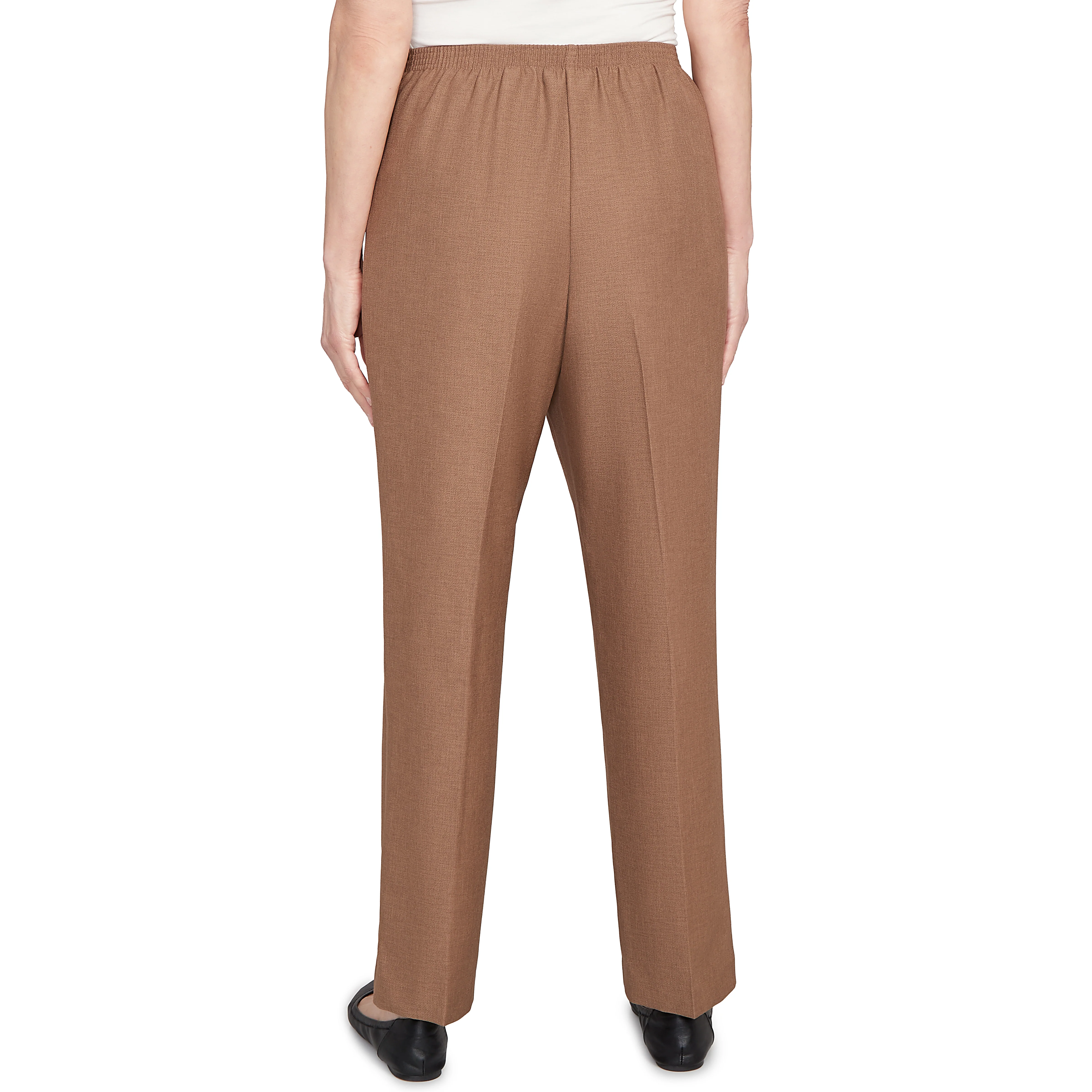 Alfred Dunner Classic Signature Fit Textured Trousers with All-around Elastic Waistband Short Length - Image 2