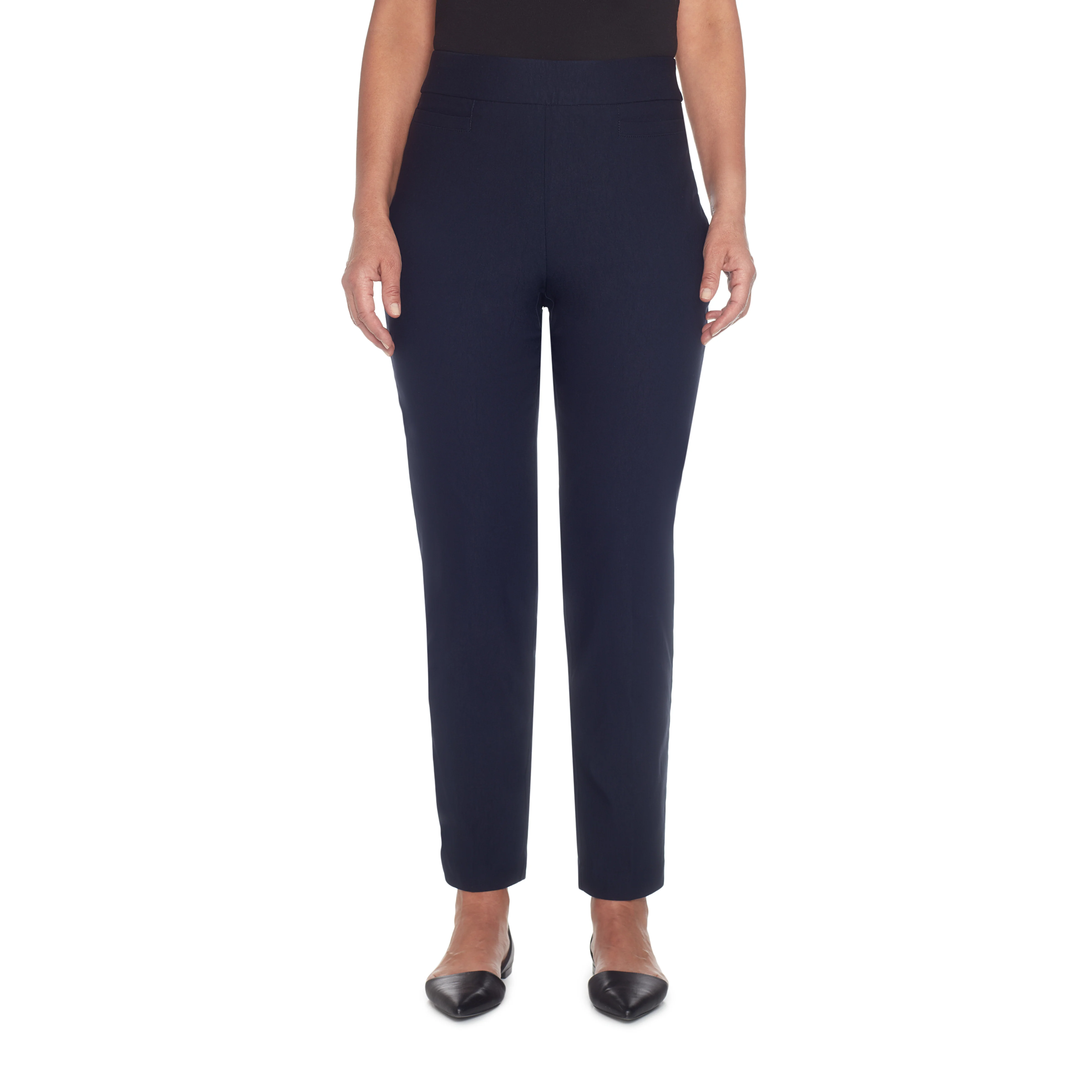 Alfred Dunner Petite Classic Allure Fit Proportioned Pant with Elastic Comfort Waistband Average Length - Image 18