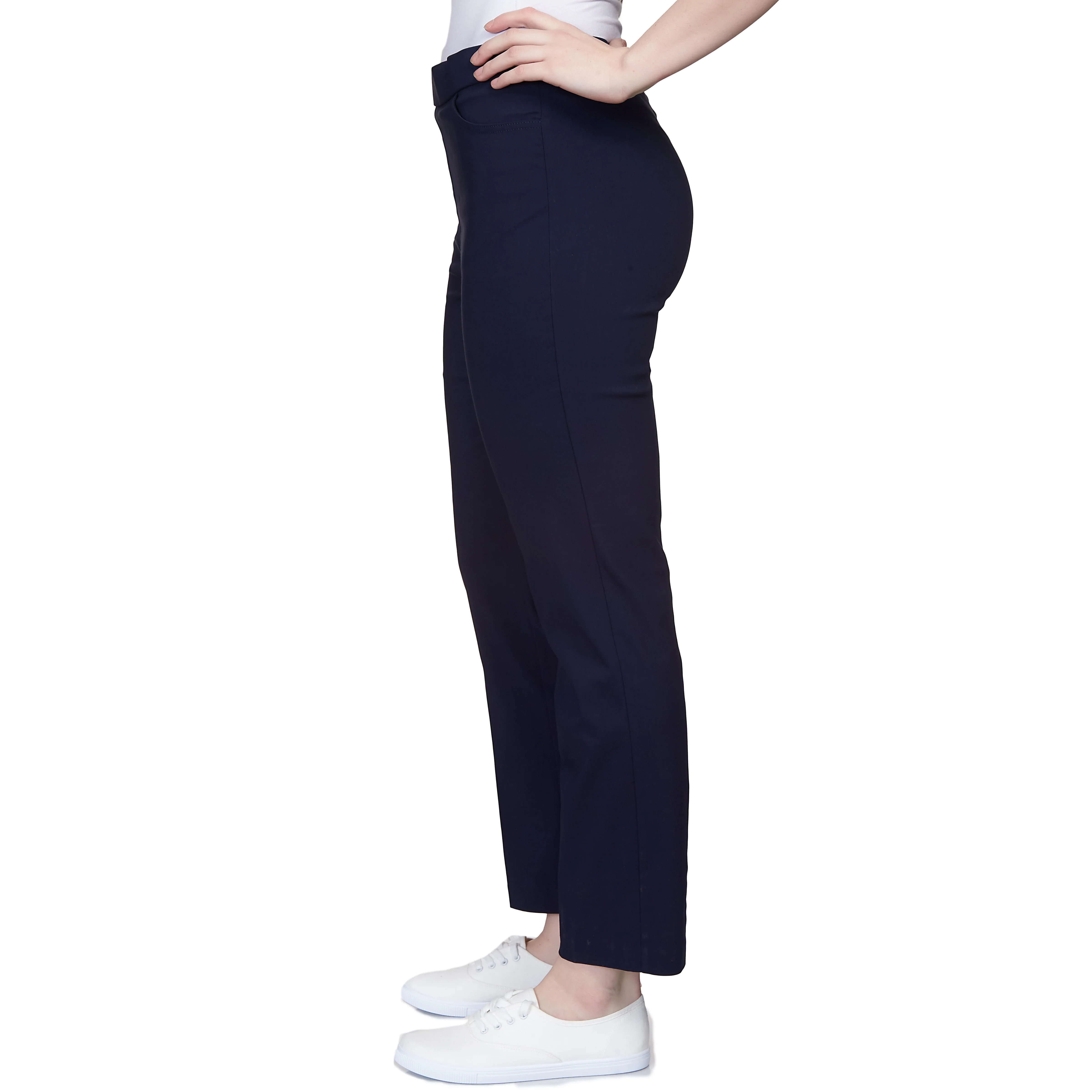 Alfred Dunner Petite Classic Allure Fit Proportioned Pant with Elastic Comfort Waistband Average Length - Image 21