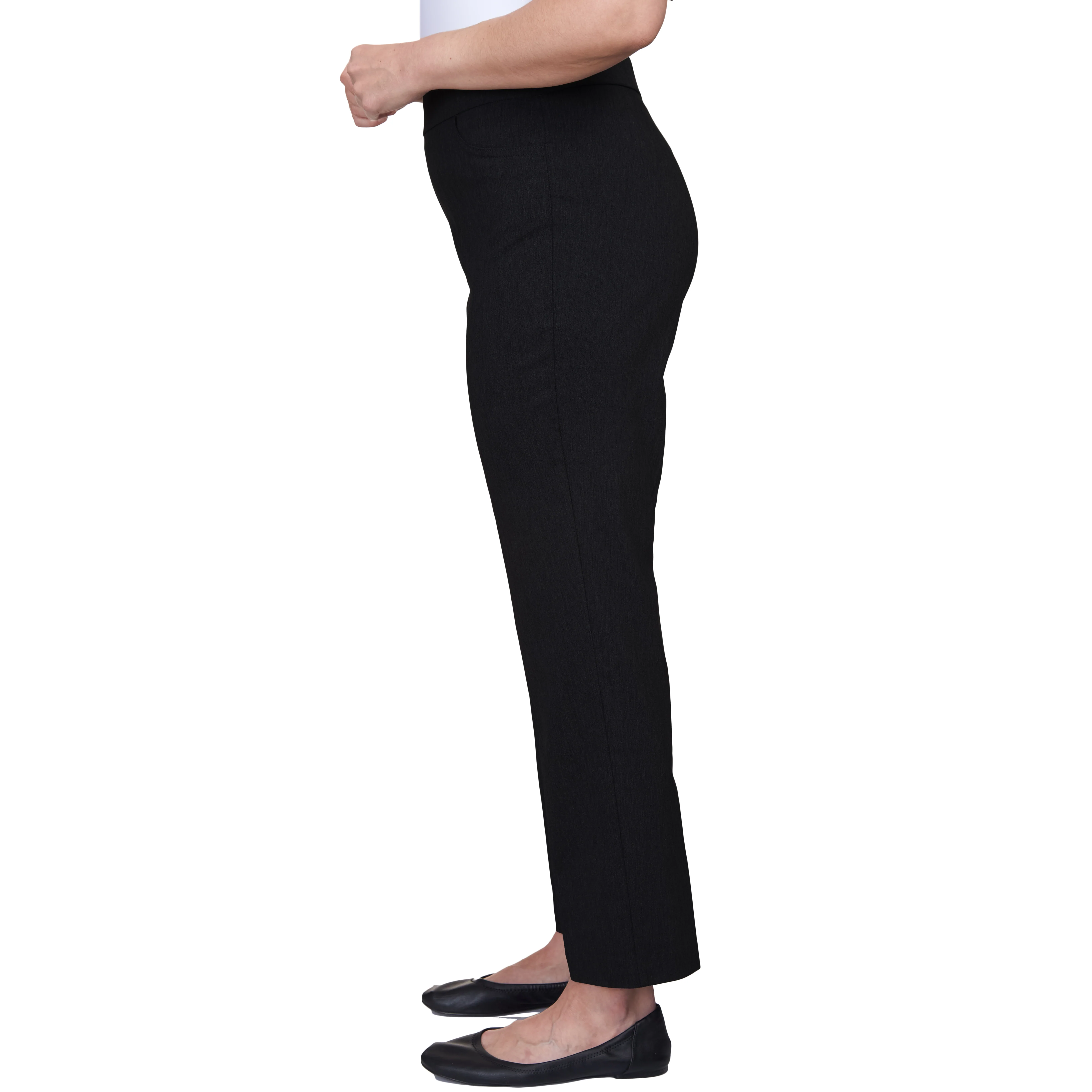 Alfred Dunner Petite Classic Allure Fit Proportioned Pant with Elastic Comfort Waistband Average Length - Image 4