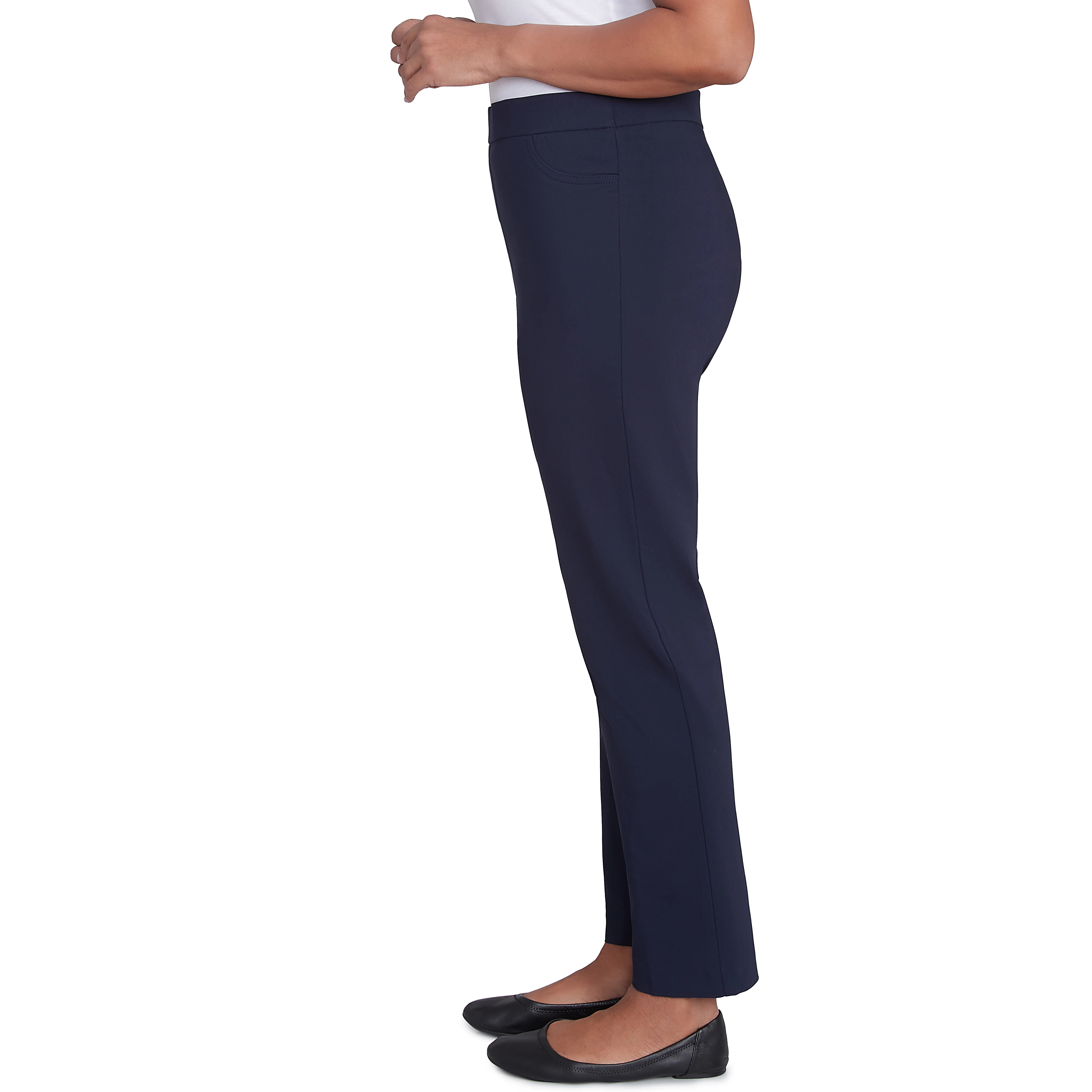 Alfred Dunner Petite Classic Allure Fit Proportioned Pant with Elastic Comfort Waistband Short Length - Image 21