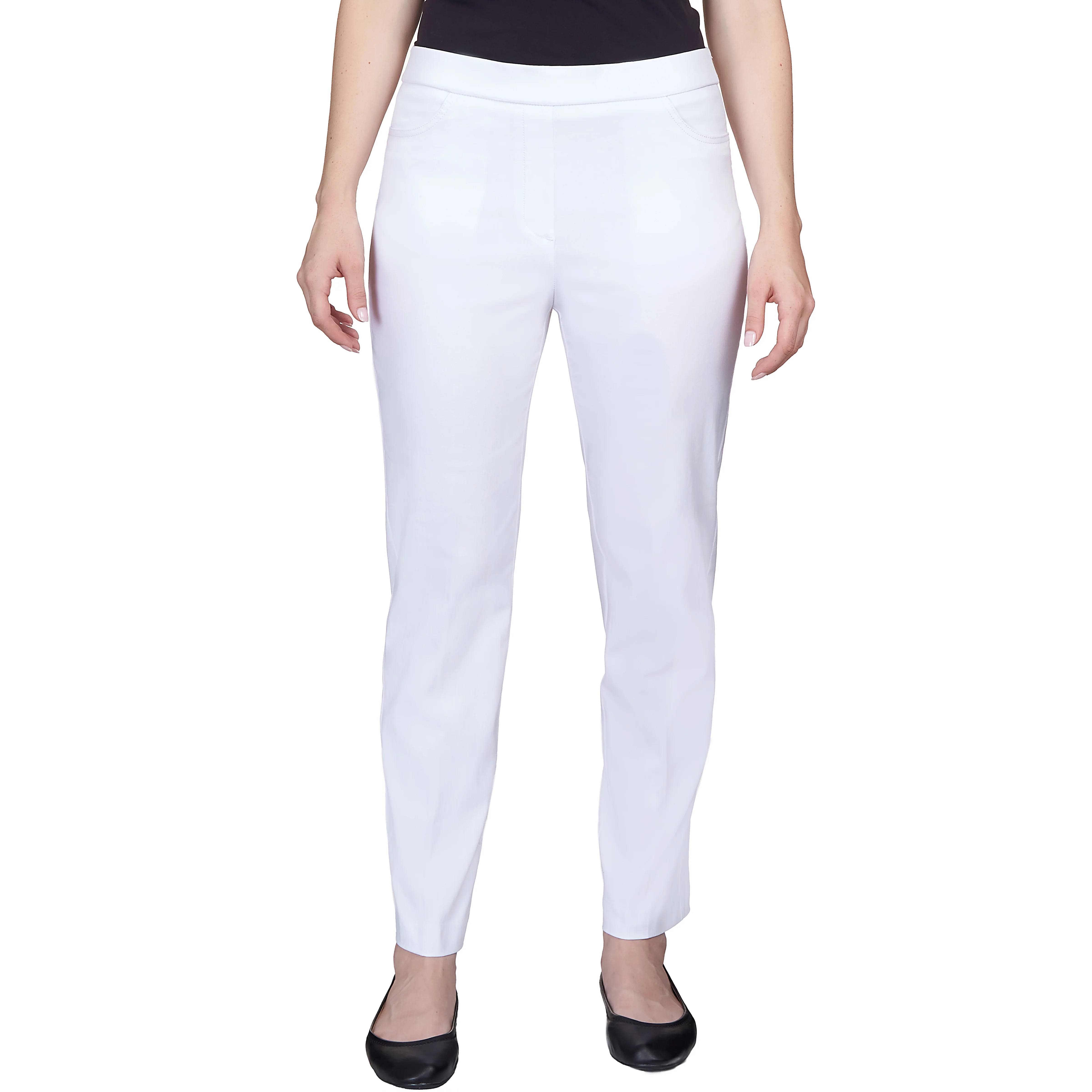 Alfred Dunner Petite Classic Allure Fit Proportioned Pant with Elastic Comfort Waistband Short Length - Image 23