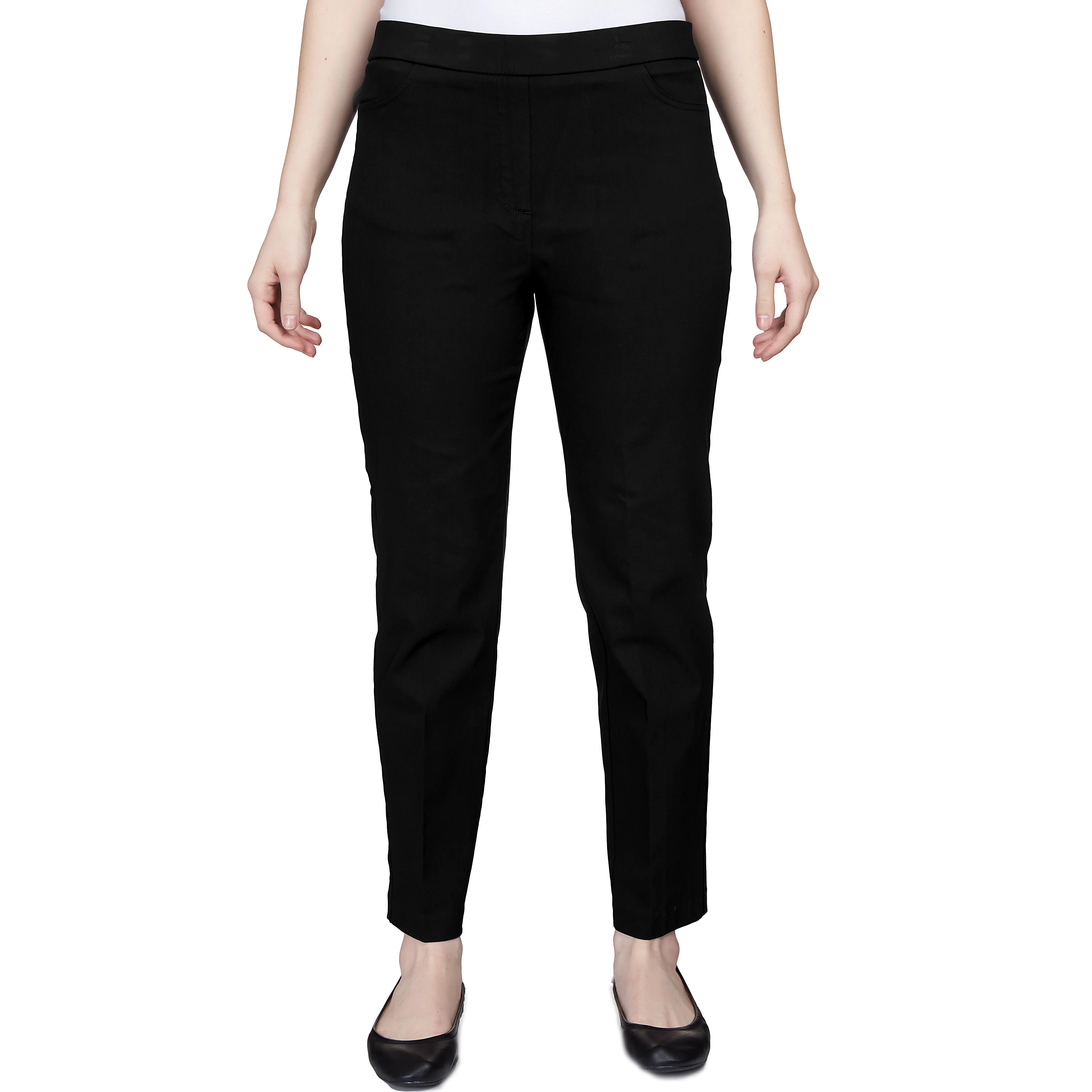 Alfred Dunner Petite Classic Allure Fit Proportioned Pant with Elastic Comfort Waistband Short Length - Image 5