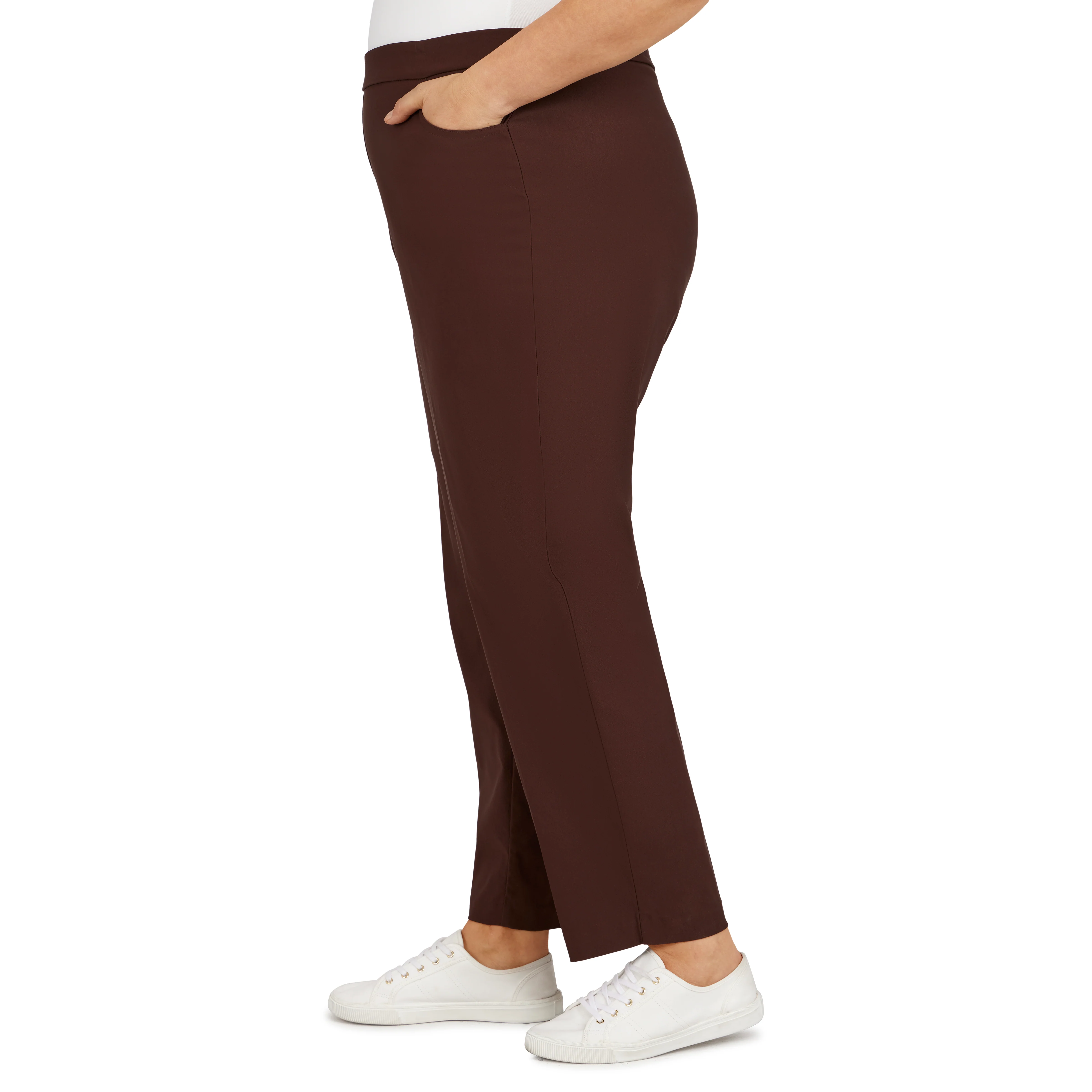 Alfred Dunner Plus Classic Allure Fit Proportioned Pant with Elastic Comfort Waistband Average Length - Image 10