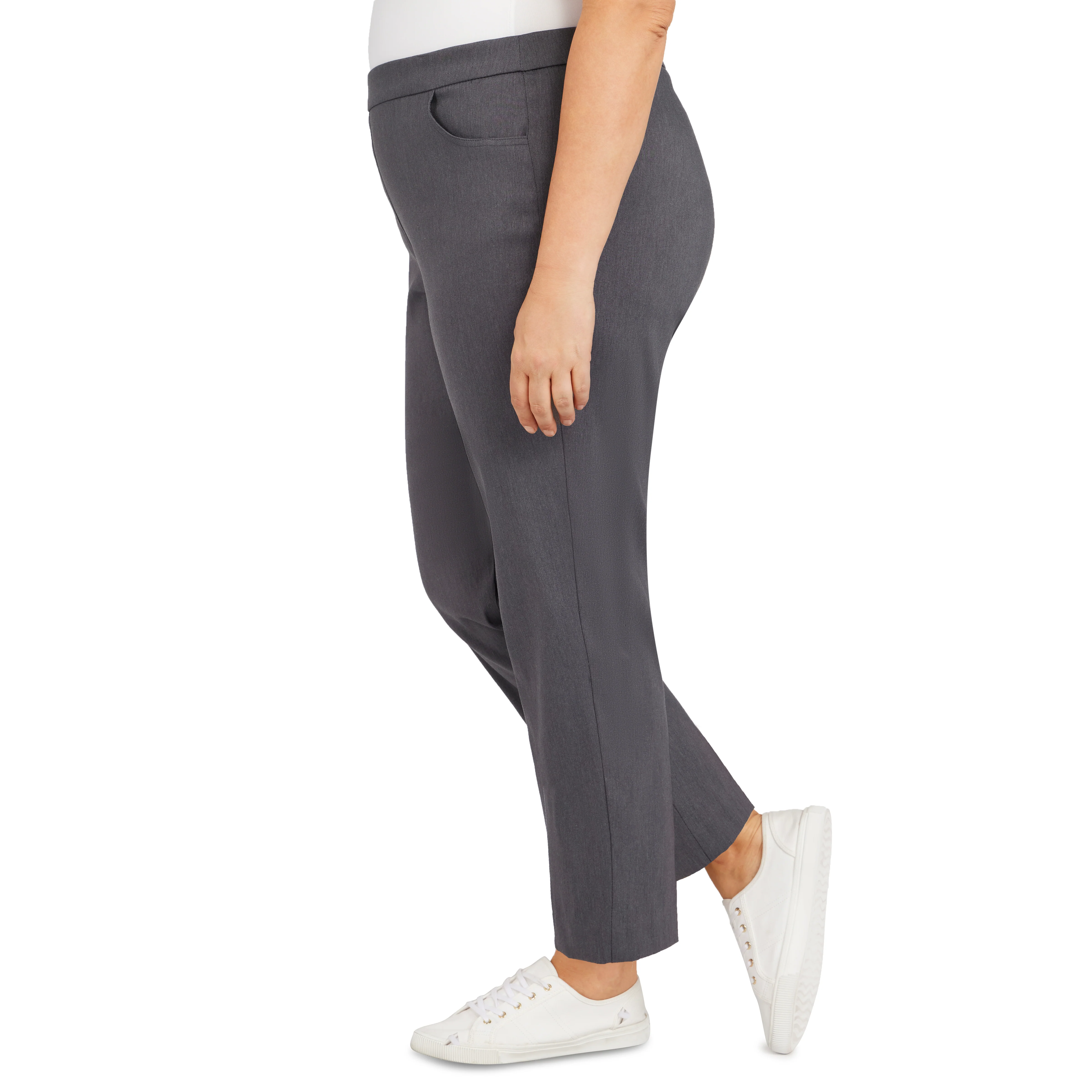 Alfred Dunner Plus Classic Allure Fit Proportioned Pant with Elastic Comfort Waistband Average Length - Image 16
