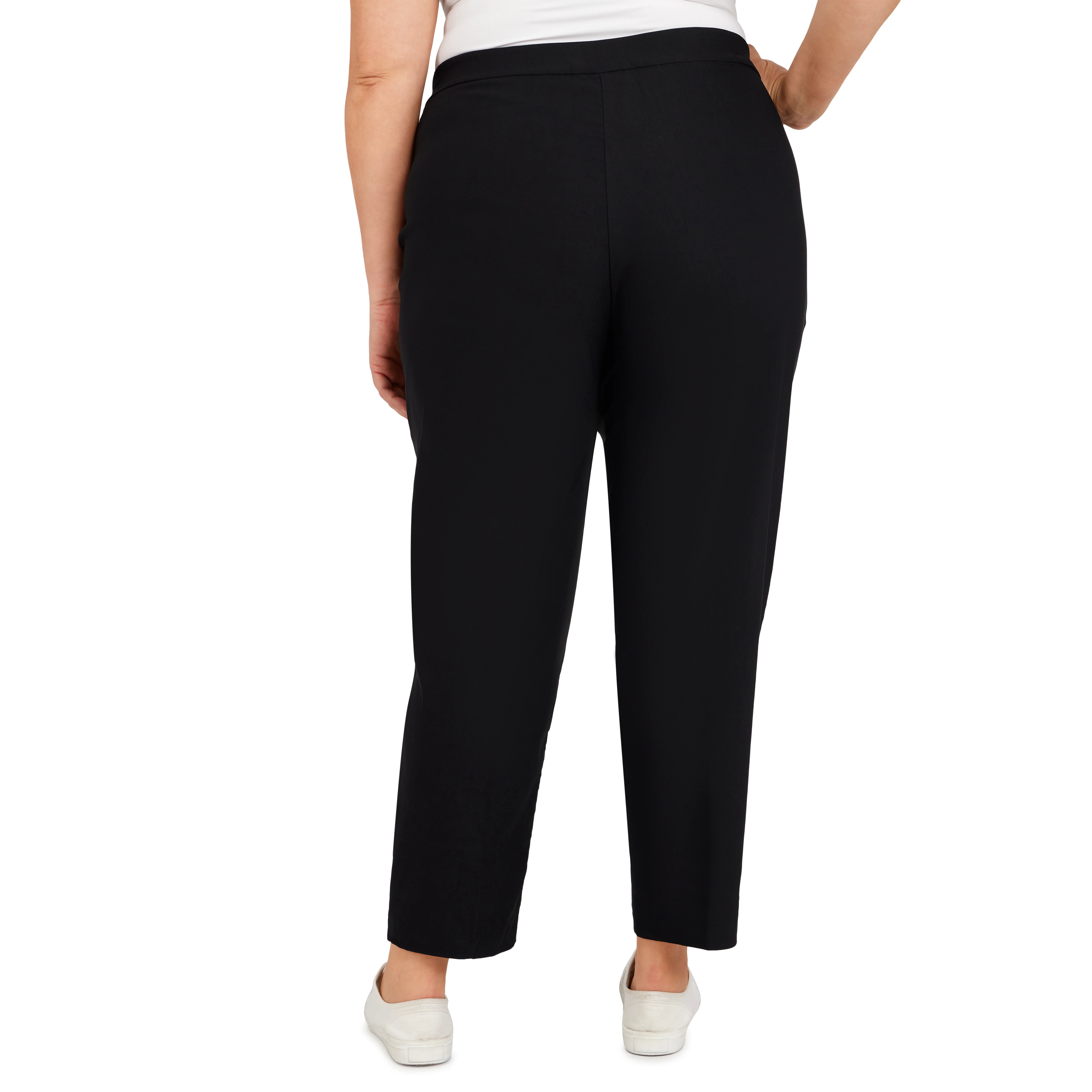 Alfred Dunner Plus Classic Allure Fit Proportioned Pant with Elastic Comfort Waistband Average Length - Image 2