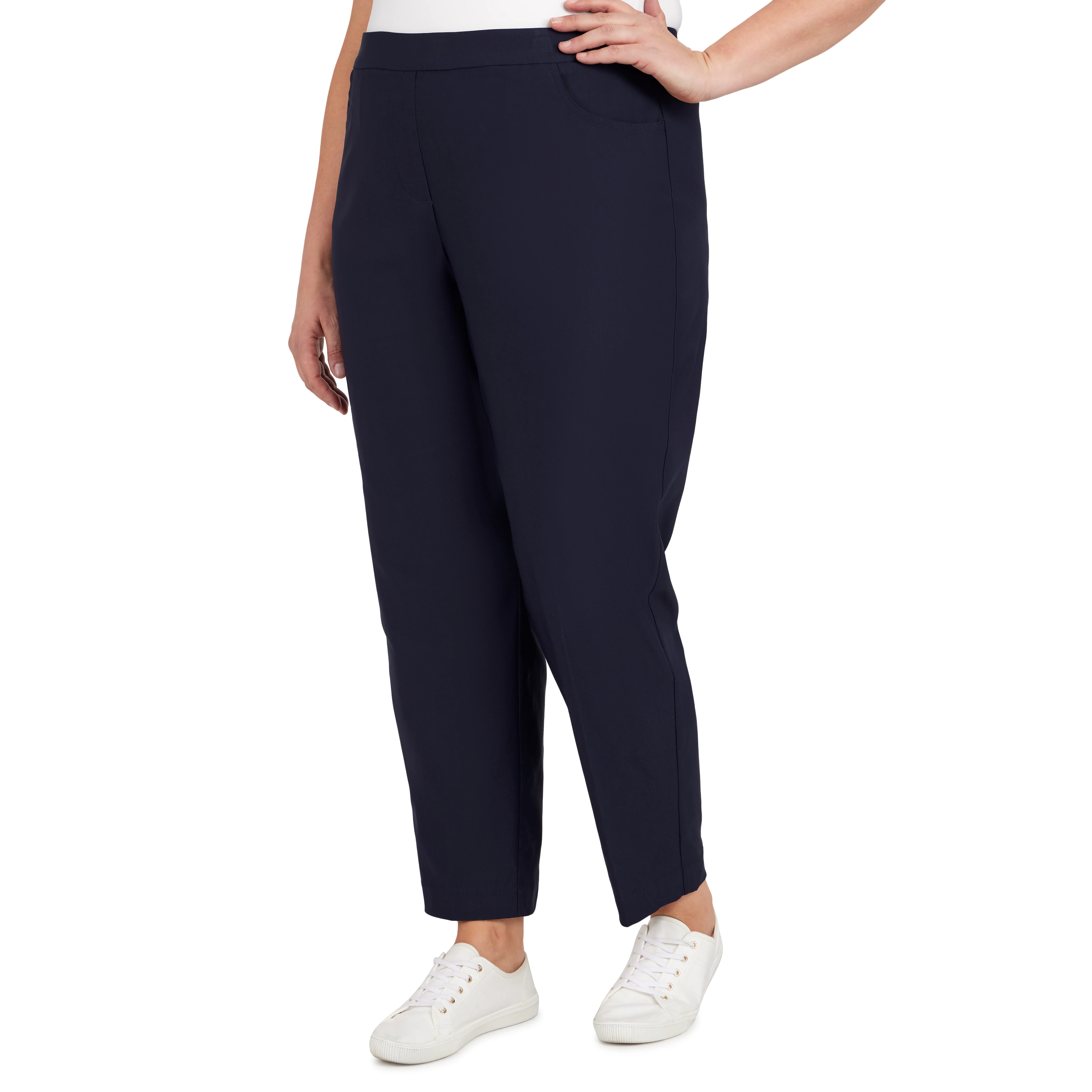Alfred Dunner Plus Classic Allure Fit Proportioned Pant with Elastic Comfort Waistband Average Length - Image 21