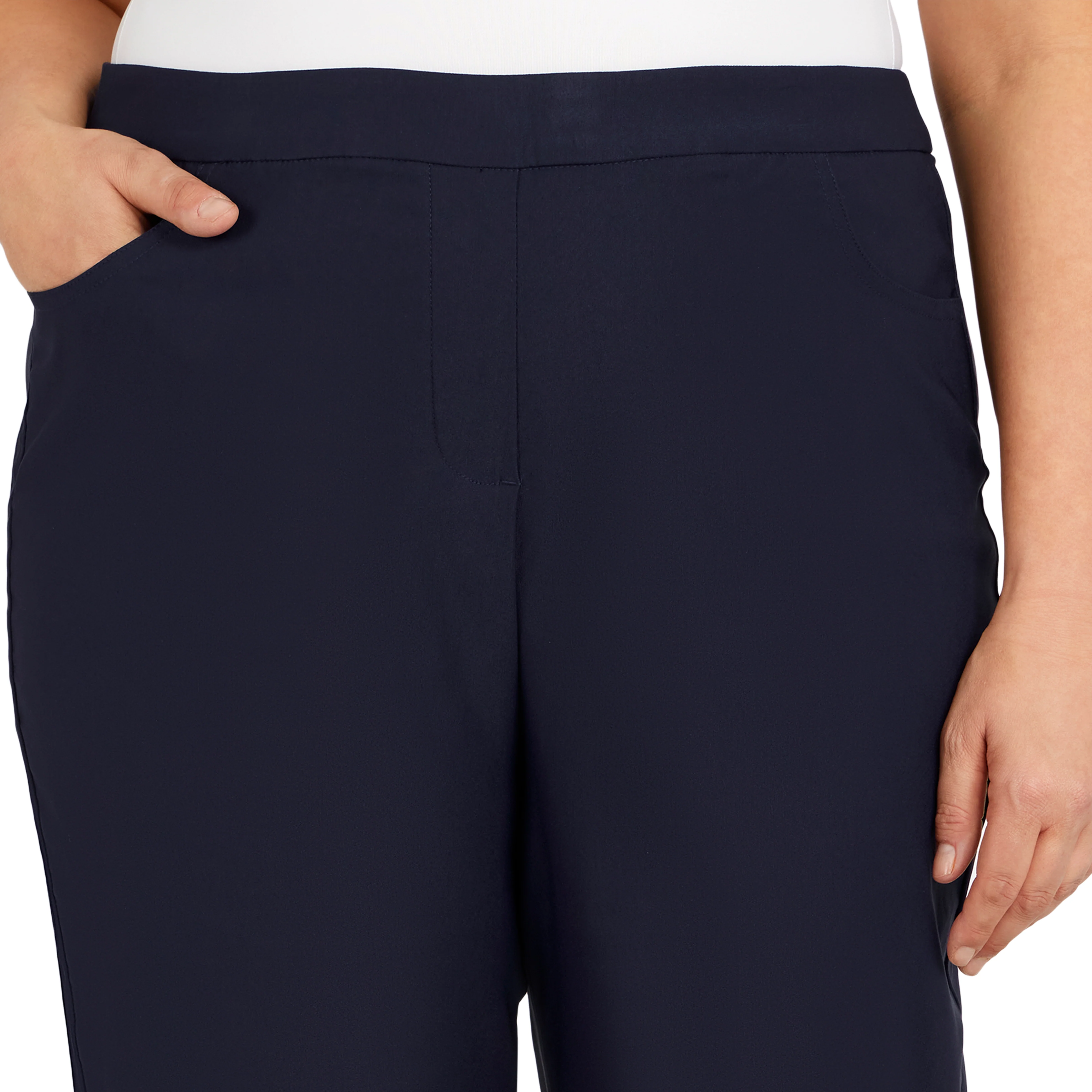 Alfred Dunner Plus Classic Allure Fit Proportioned Pant with Elastic Comfort Waistband Short Length - Image 23