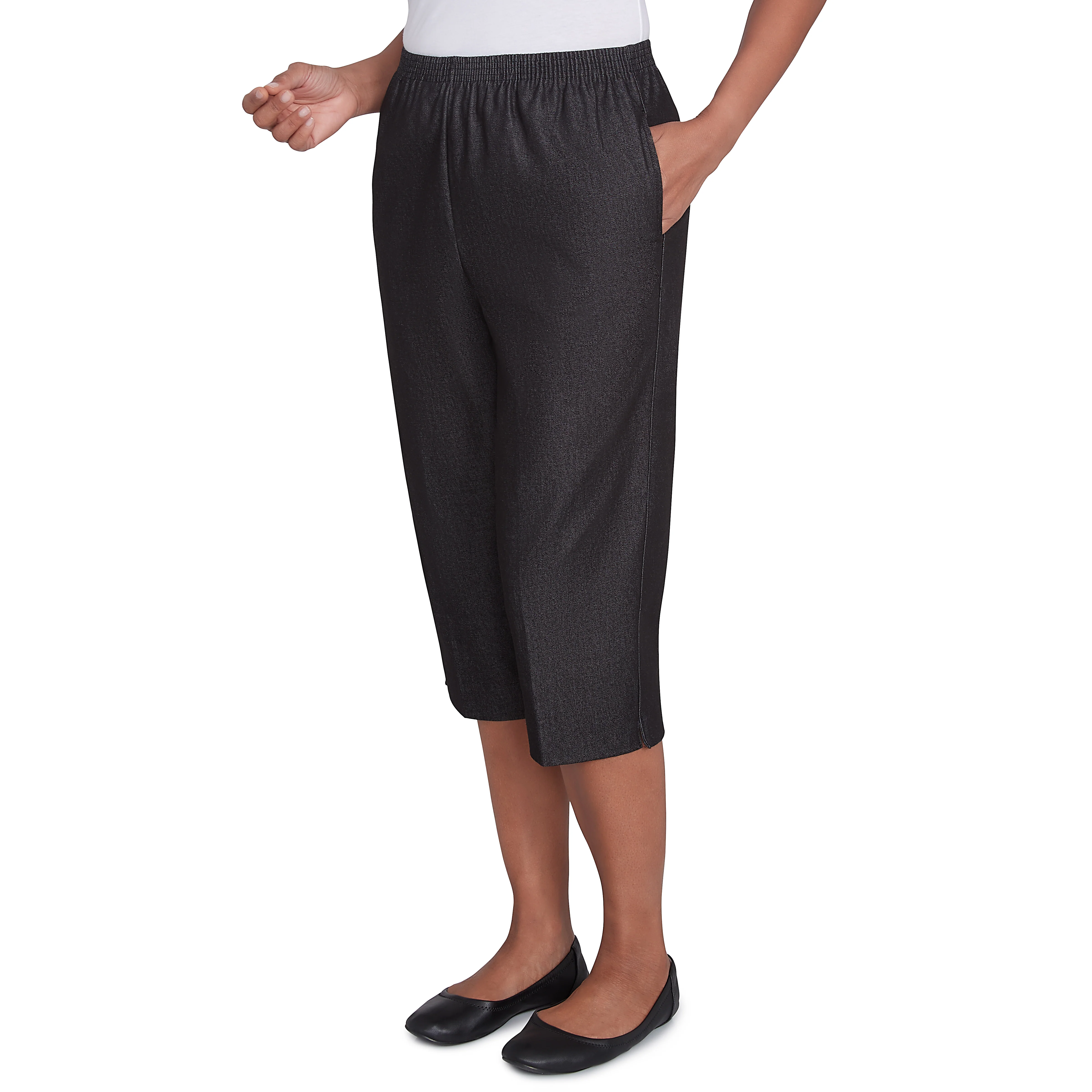 Alfred Dunner Relaxed Fit Denim Capri - Image 3