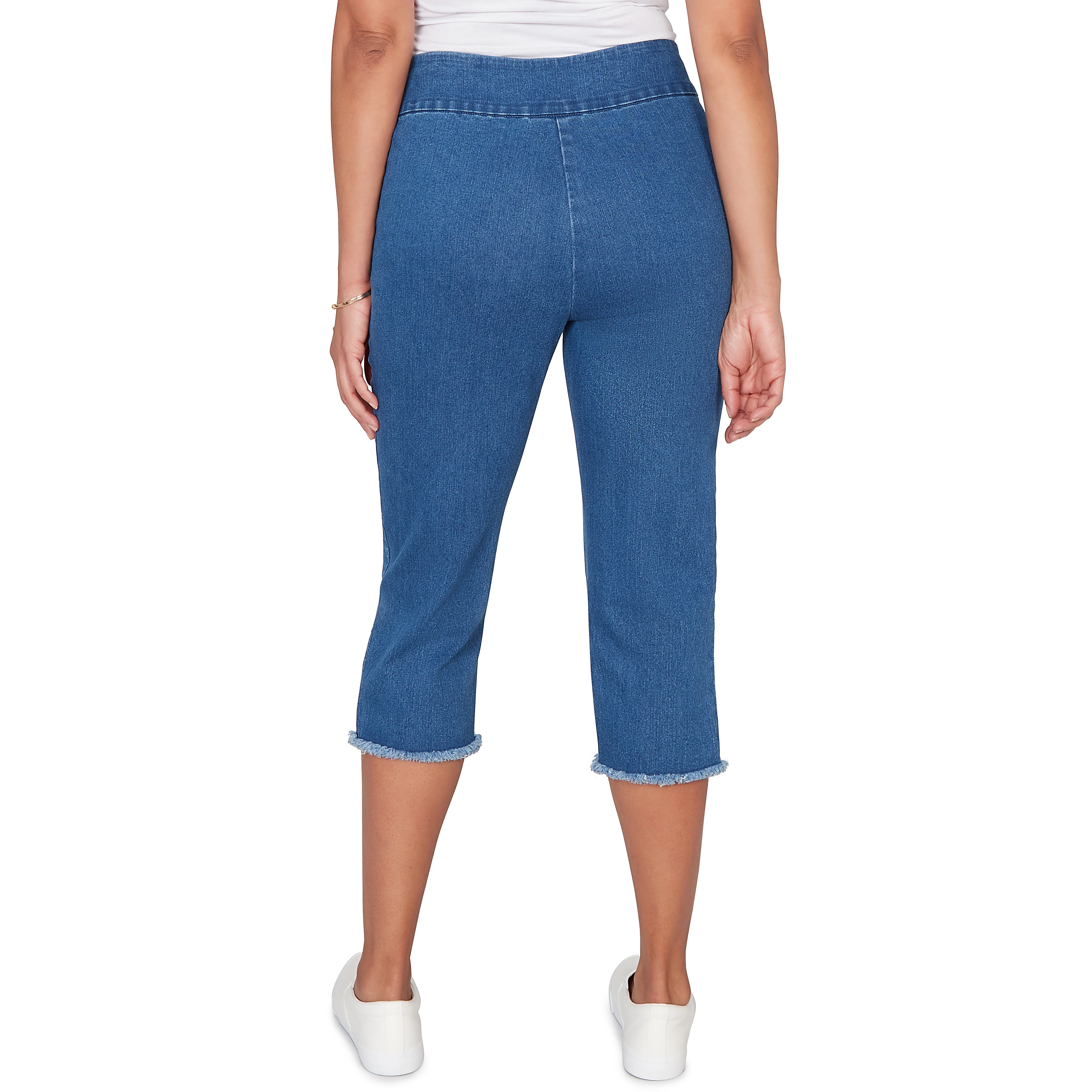 Alfred Dunner Super Stretch Denim Fringe Capri Pant - Image 20