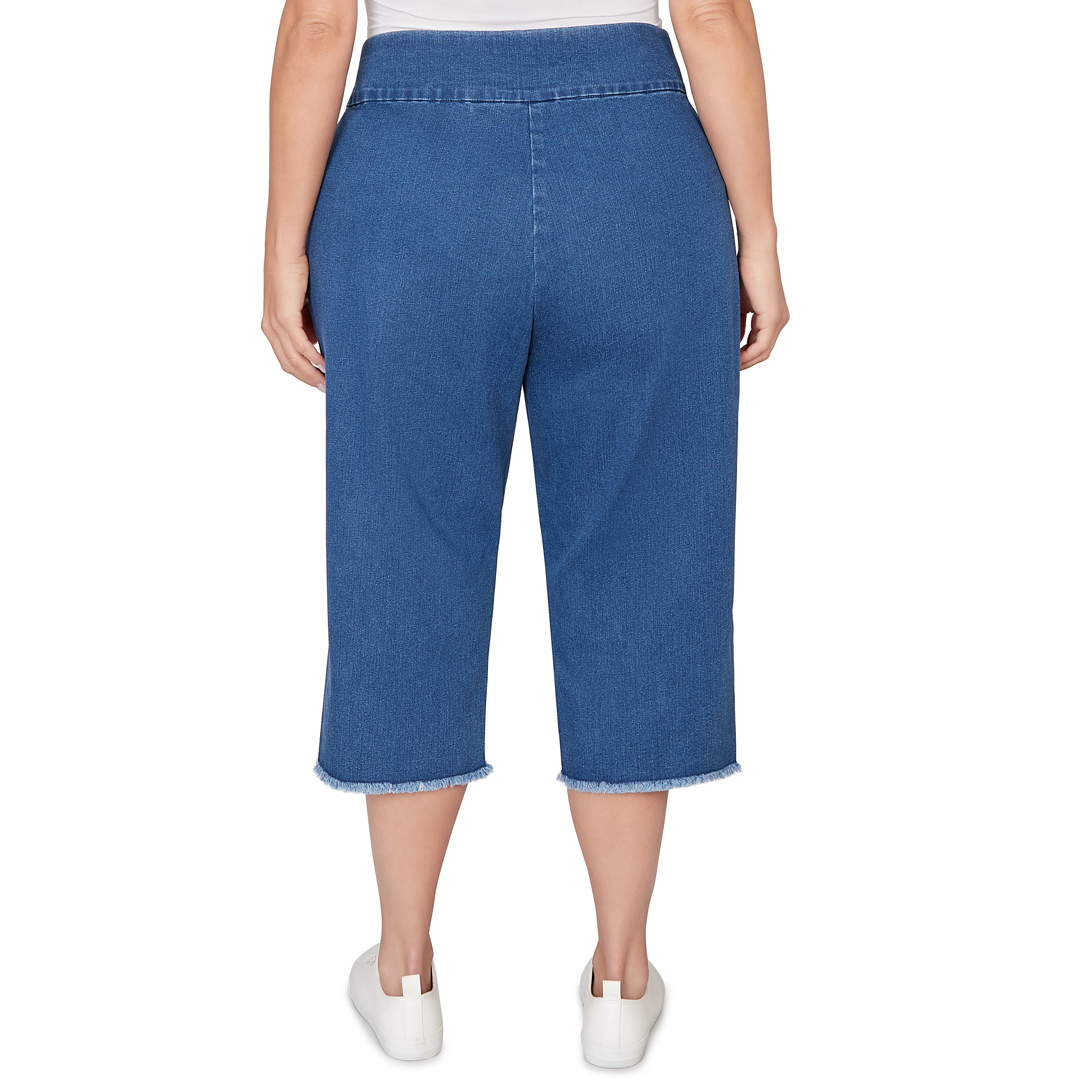 Alfred Dunner Super Stretch Denim Fringe Capri Pant - Plus - Image 19