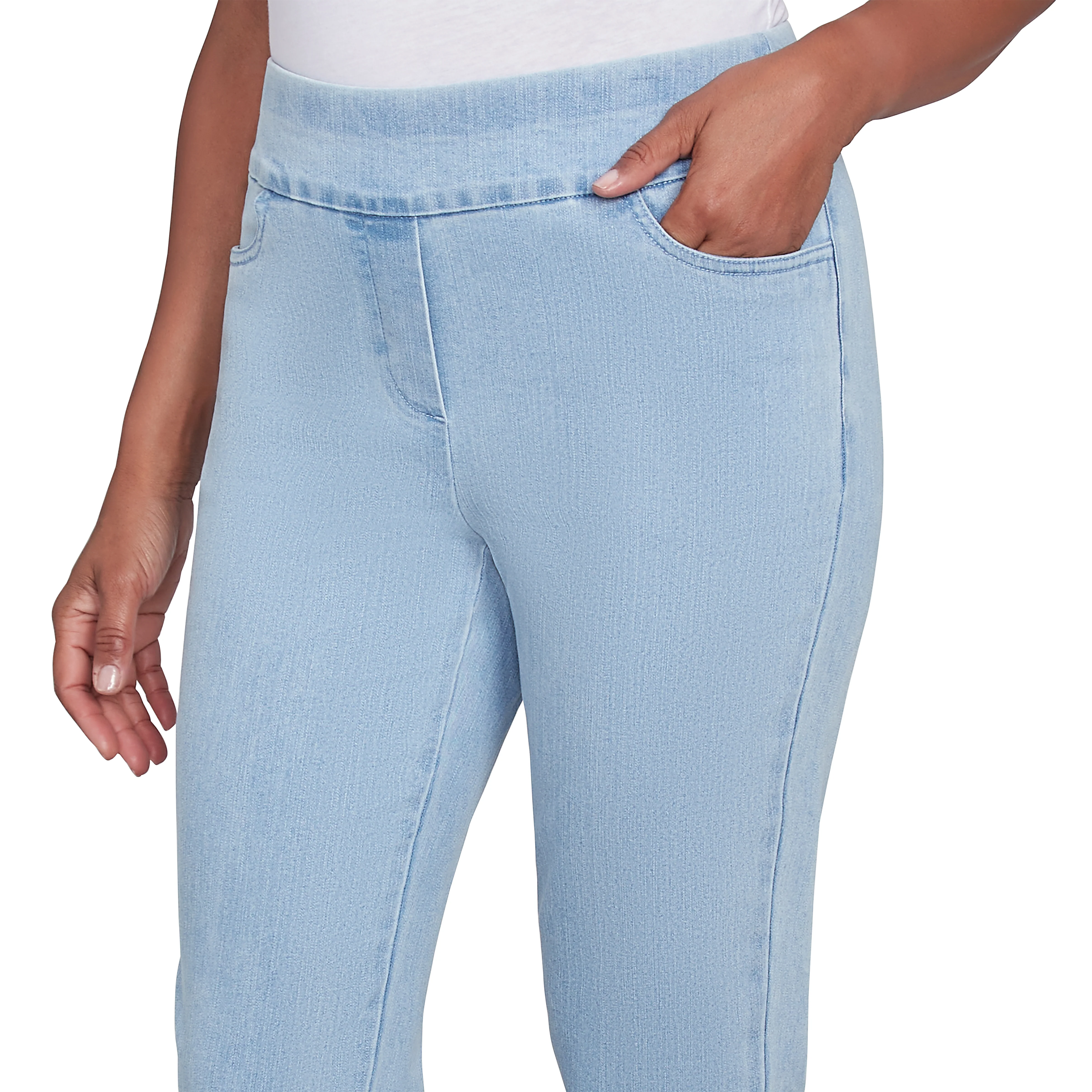 Alfred Dunner Women's Super Stretch Mid- Rise Average Length Pant- Petite - Image 10