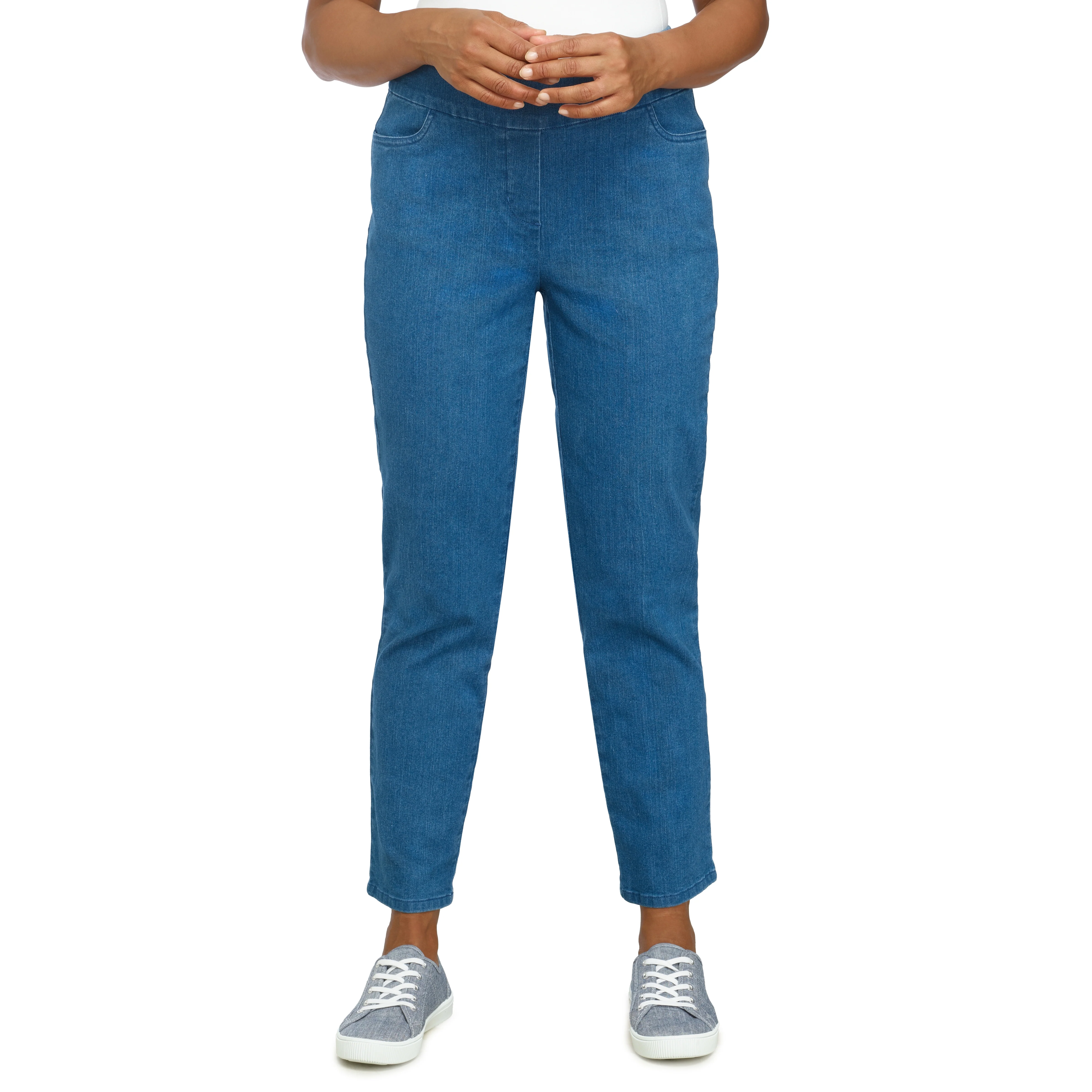 Alfred Dunner Women's Super Stretch Mid- Rise Average Length Pant- Petite - Image 12