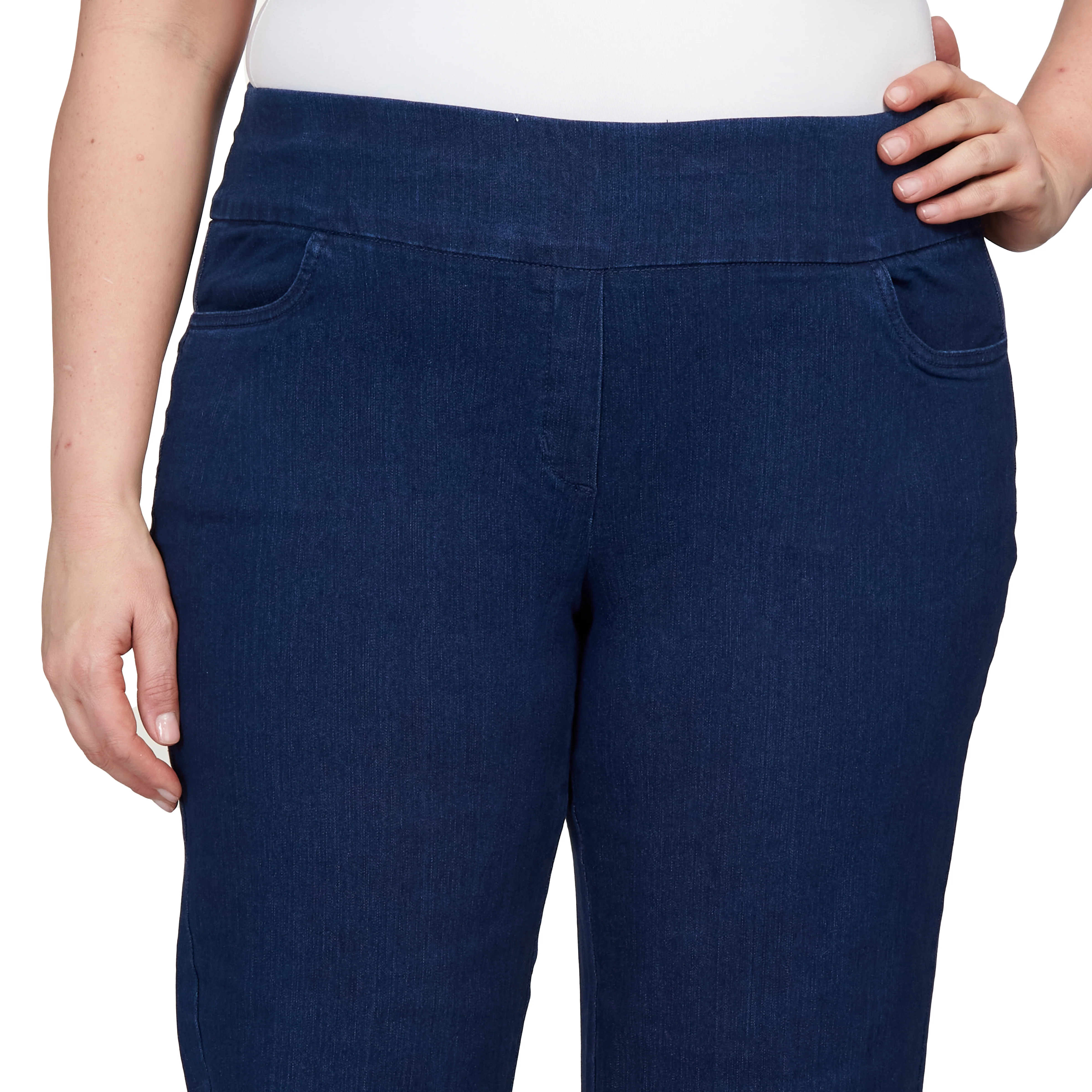 Alfred Dunner Women's Super Stretch Mid- Rise Average Length Pant - Plus - Image 5