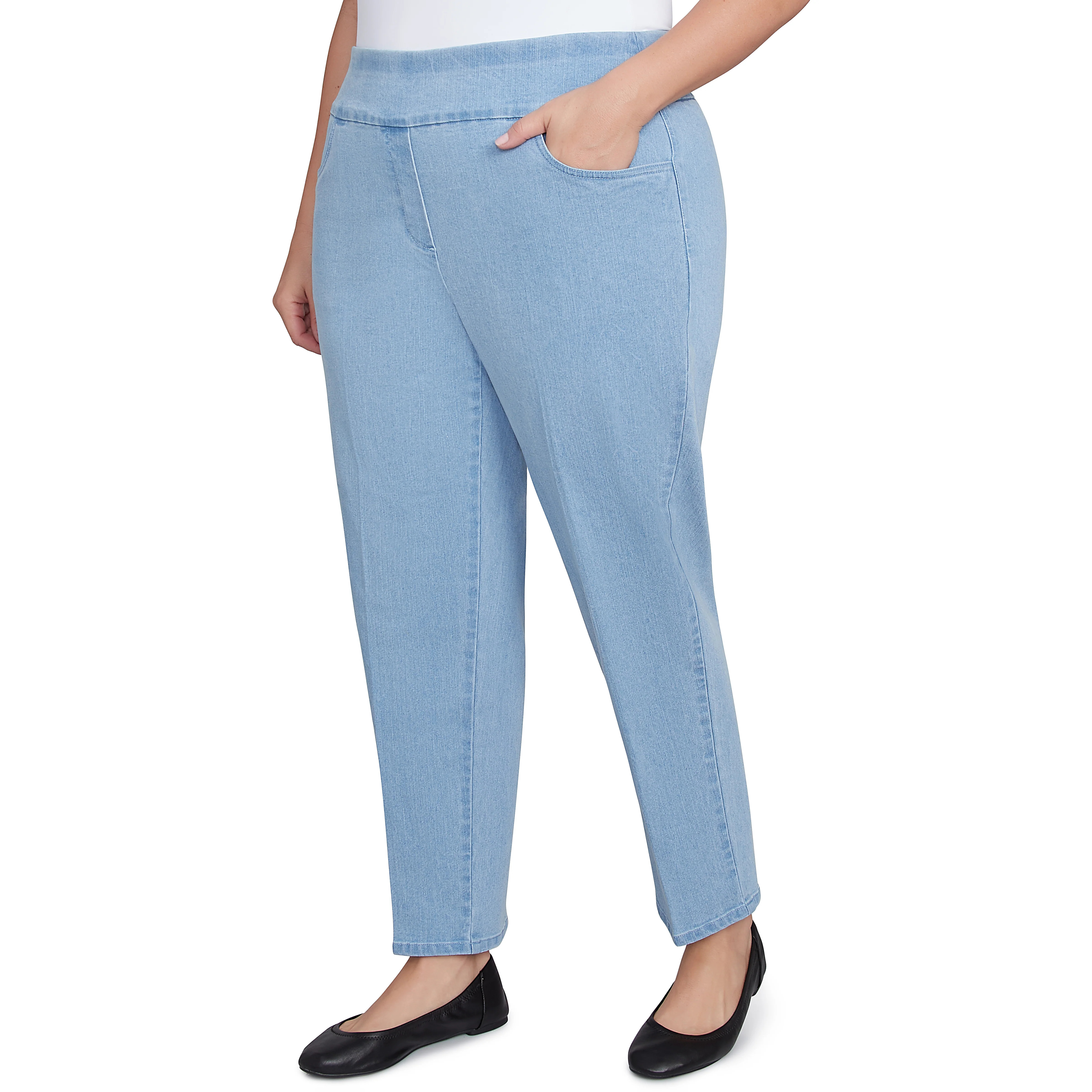 Alfred Dunner Women's Super Stretch Mid- Rise Average Length Pant - Plus - Image 9