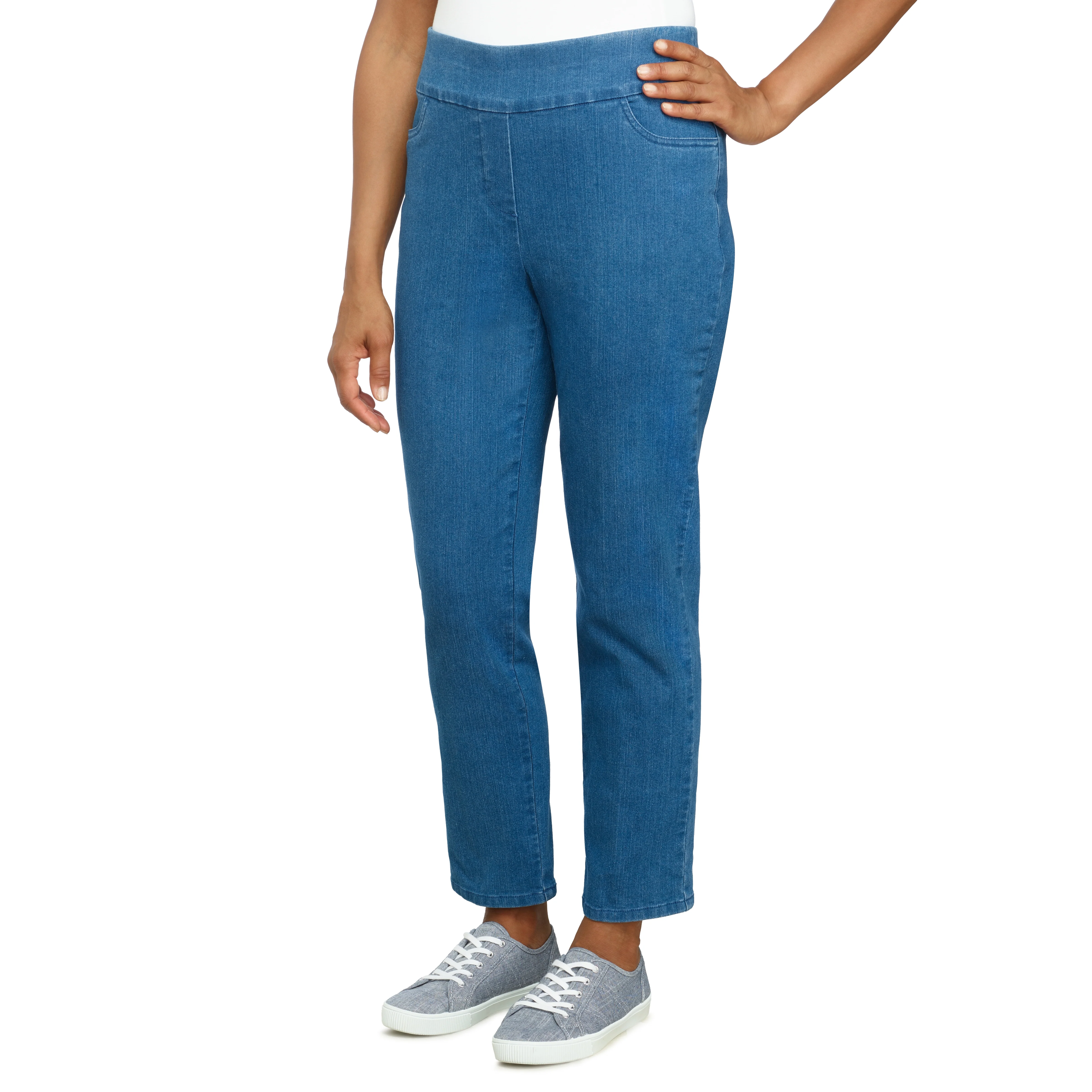 Alfred Dunner Women's Super Stretch Mid- Rise Short Length Pant- Petite - Image 14