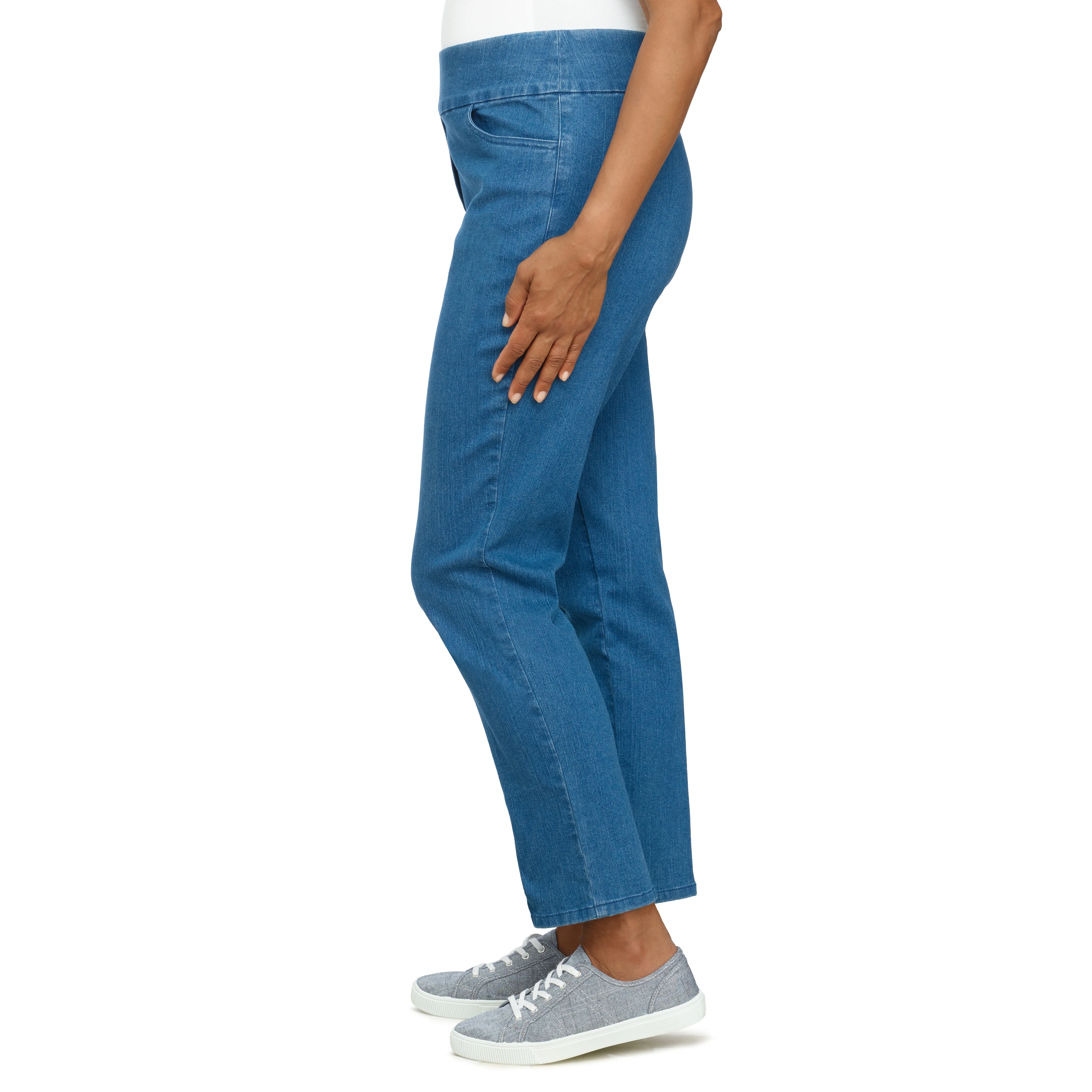 Alfred Dunner Women's Super Stretch Mid- Rise Short Length Pant- Petite - Image 15