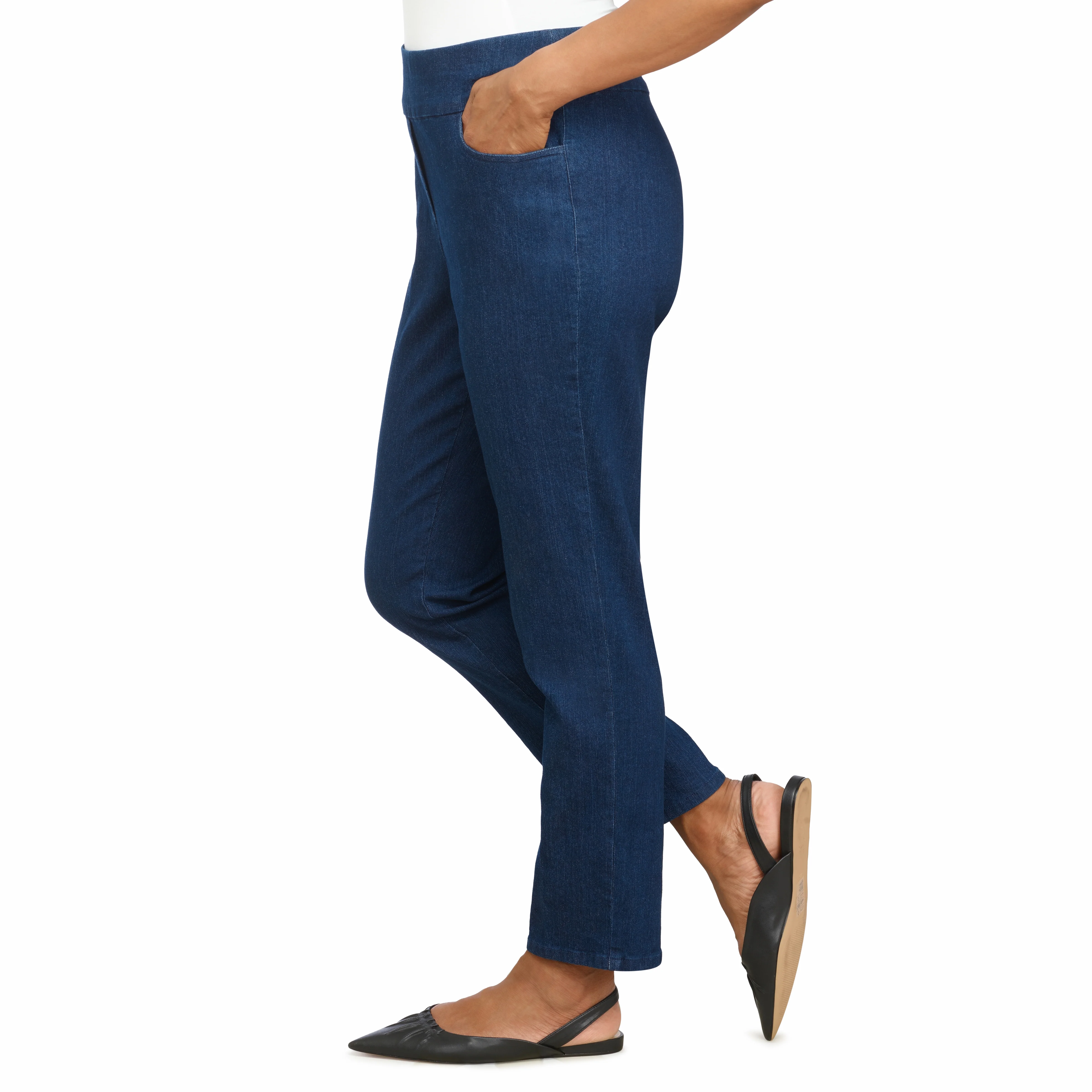 Alfred Dunner Women's Super Stretch Mid- Rise Short Length Pant- Petite - Image 4