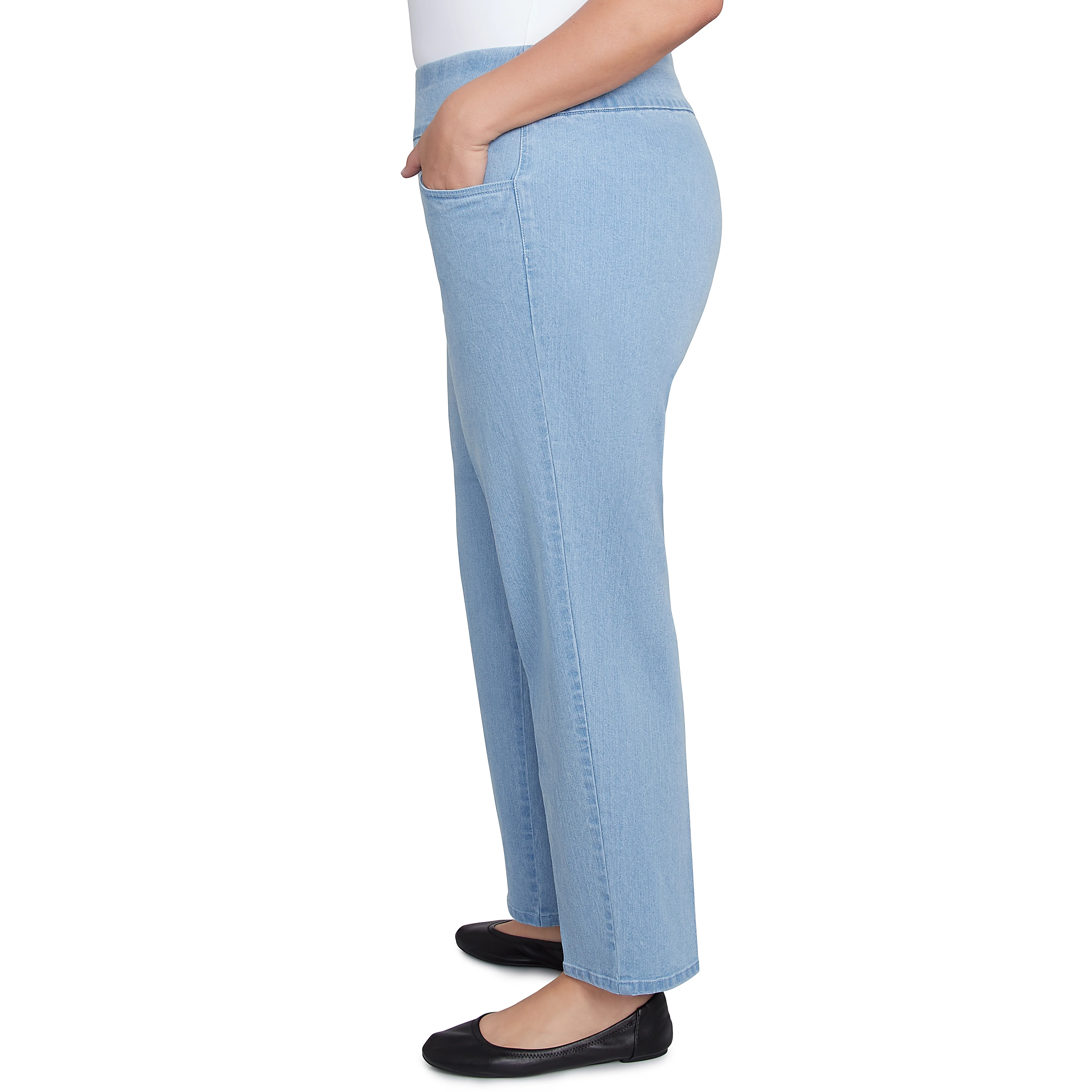 Alfred Dunner Women's Super Stretch Mid- Rise Short Length Pant - Plus - Image 10
