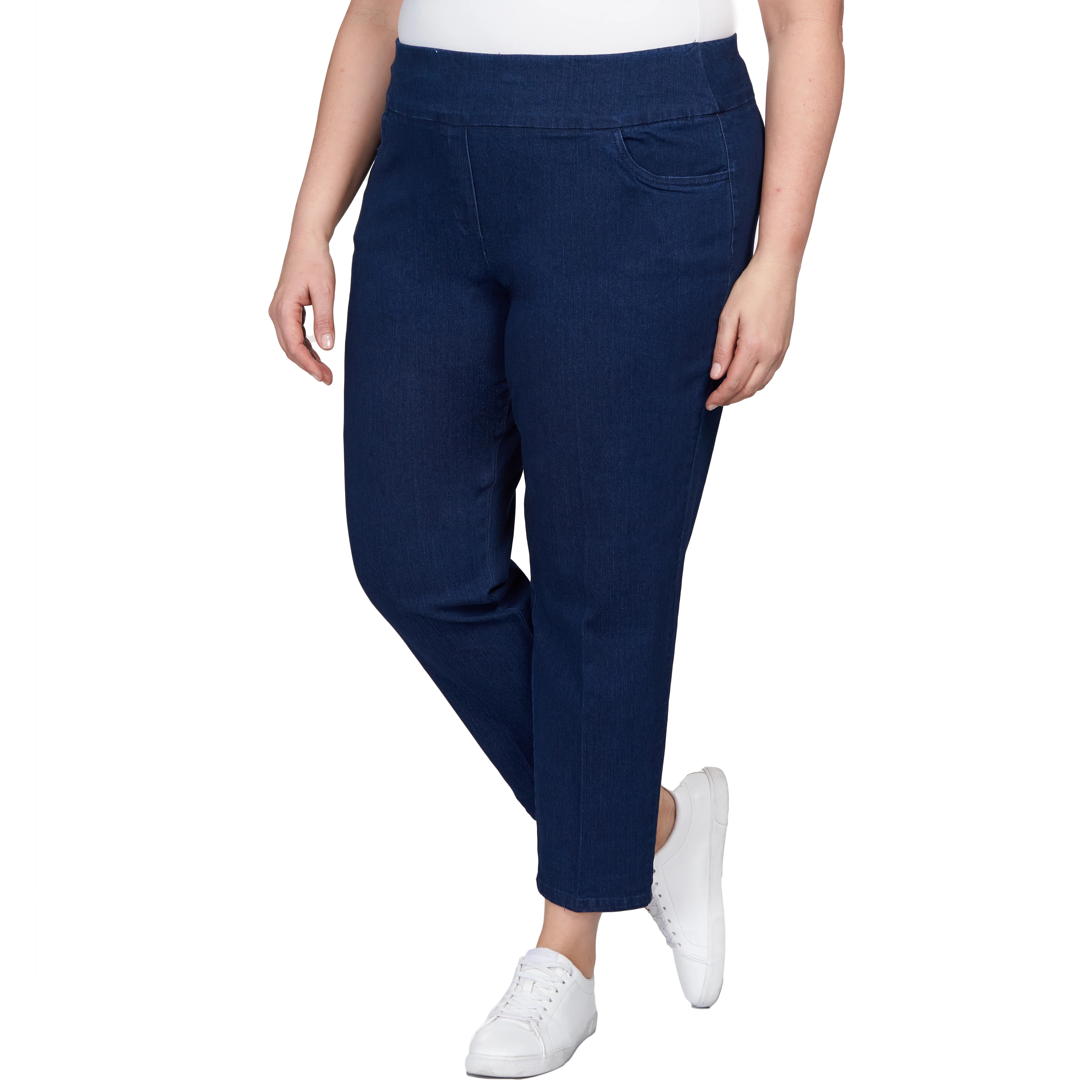 Alfred Dunner Women's Super Stretch Mid- Rise Short Length Pant - Plus - Image 3