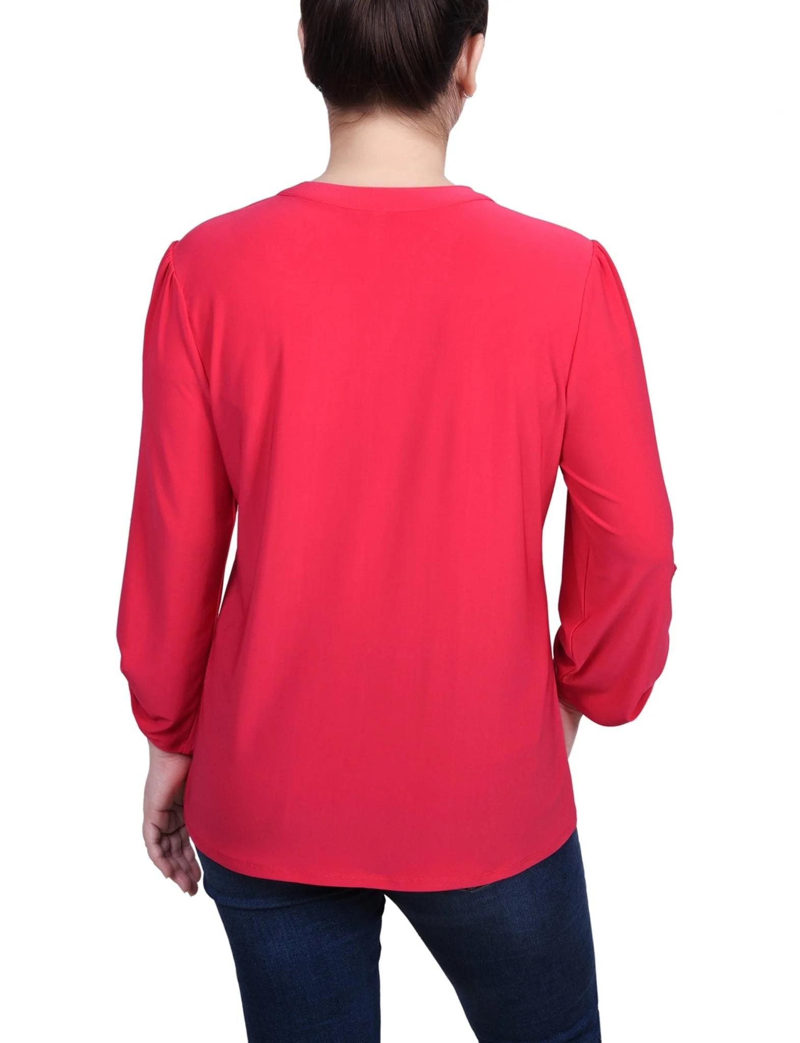 Beetroot Purple Beetroot Purple Pintuck Front Top With Chain Details - Image 4