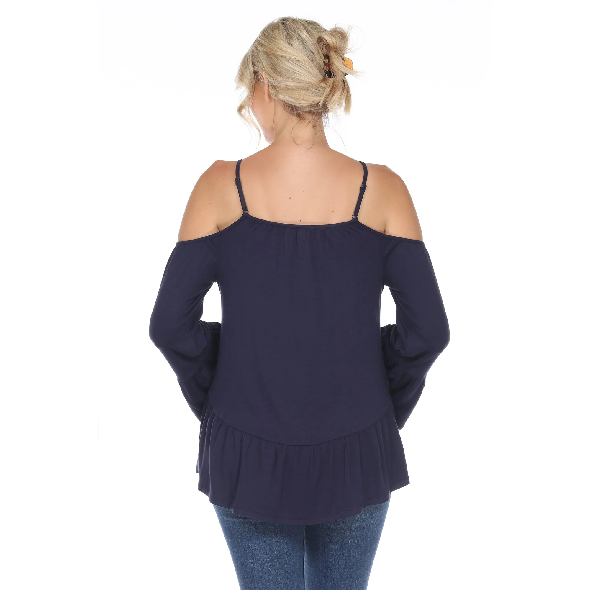 Cold Shoulder Ruffle Sleeve Top - Image 23