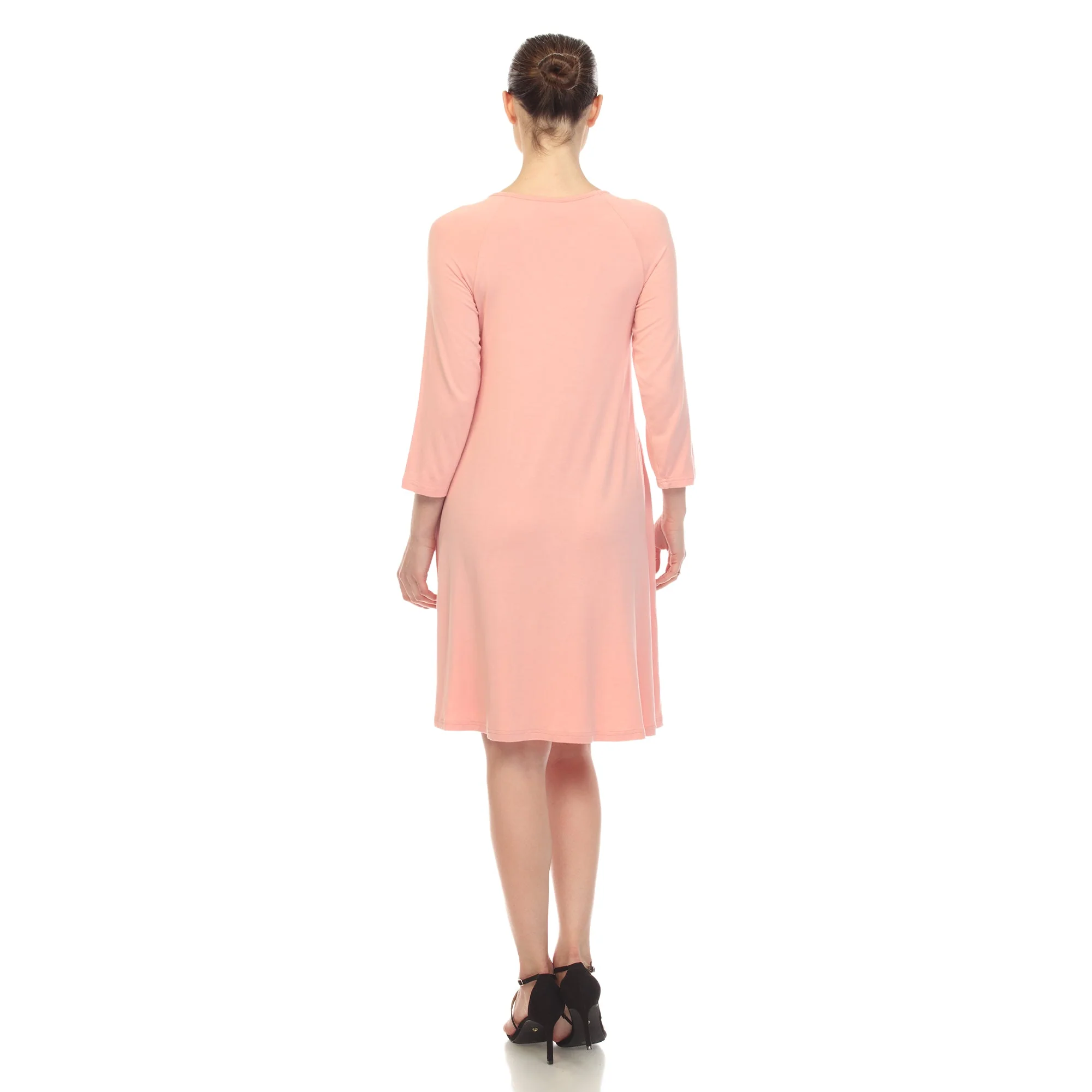 Criss Cross Neckline Swing Midi Dress - Image 10