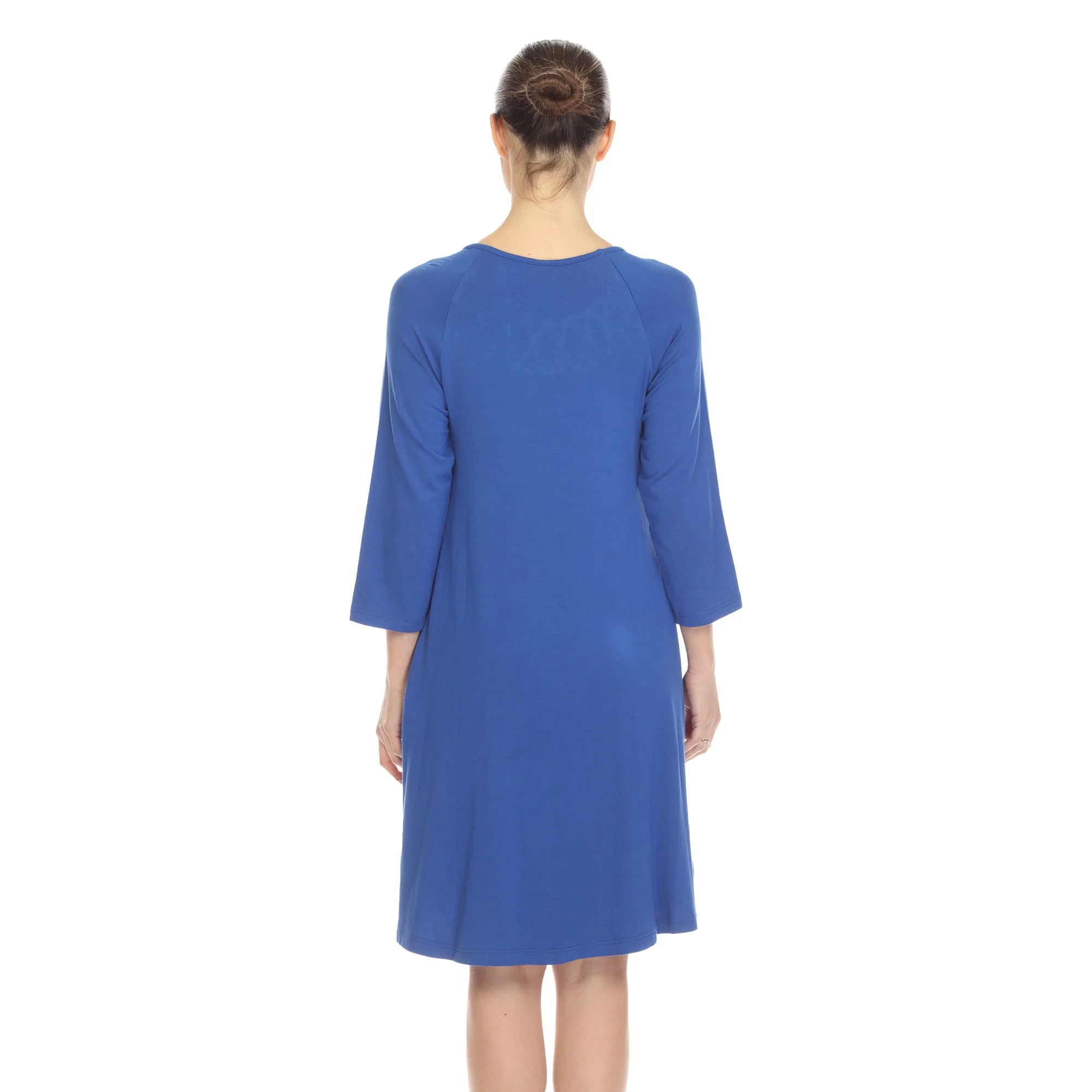 Criss Cross Neckline Swing Midi Dress - Image 16