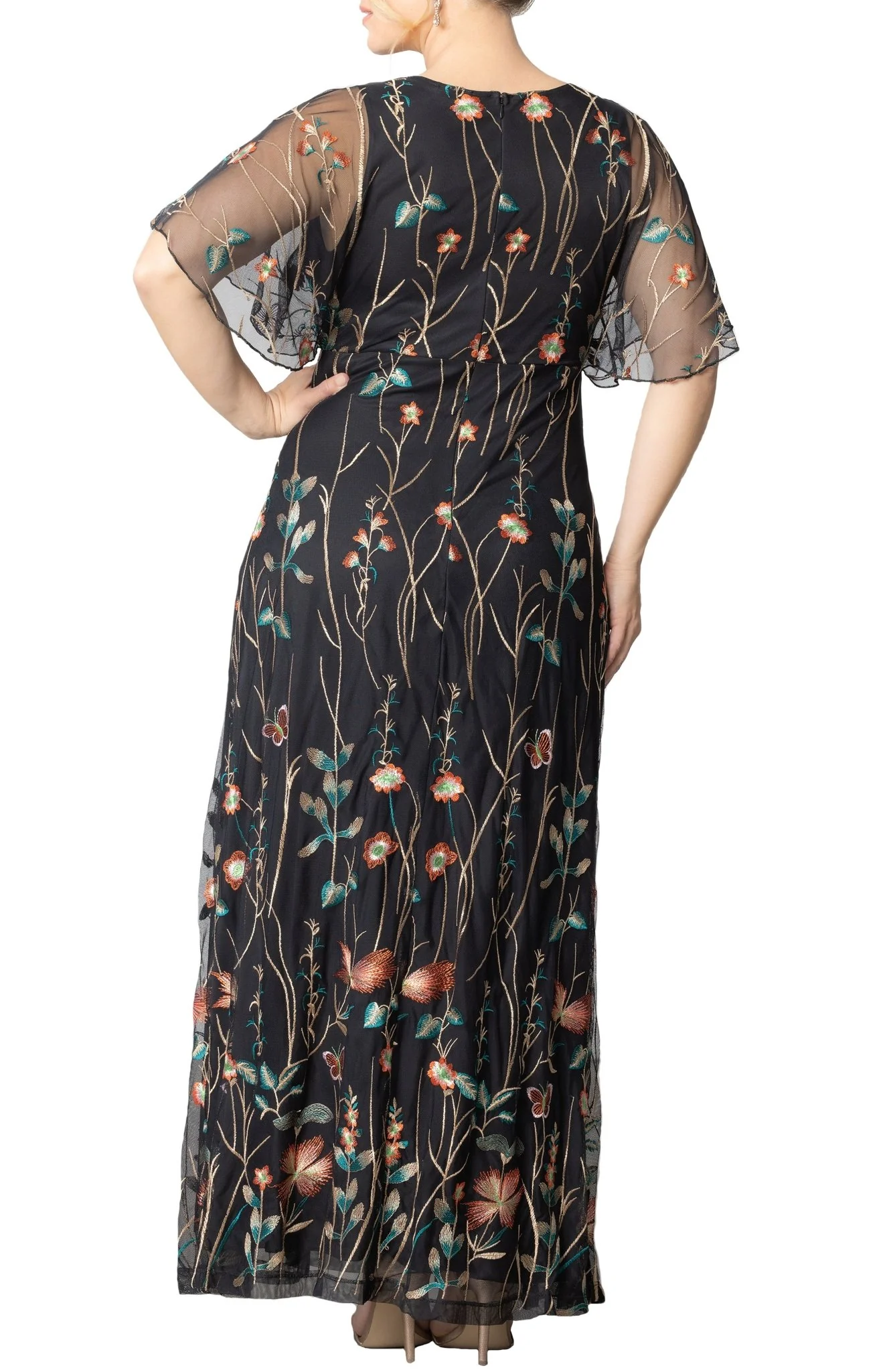 Embroidered Elegance Evening Gown - Plus - Image 15