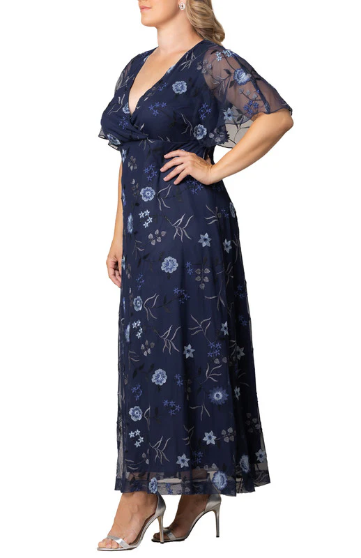 Embroidered Elegance Evening Gown - Plus - Image 19