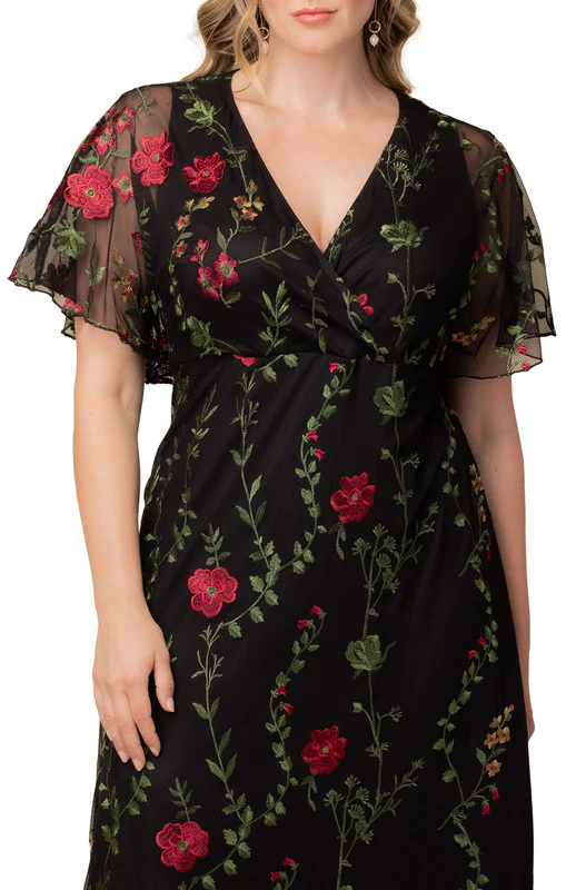 Embroidered Elegance Evening Gown - Plus - Image 23