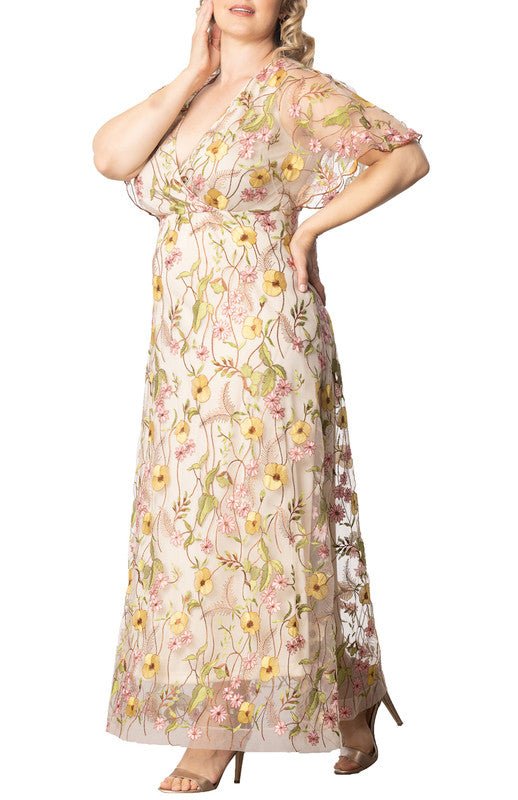 Embroidered Elegance Evening Gown - Plus - Image 5