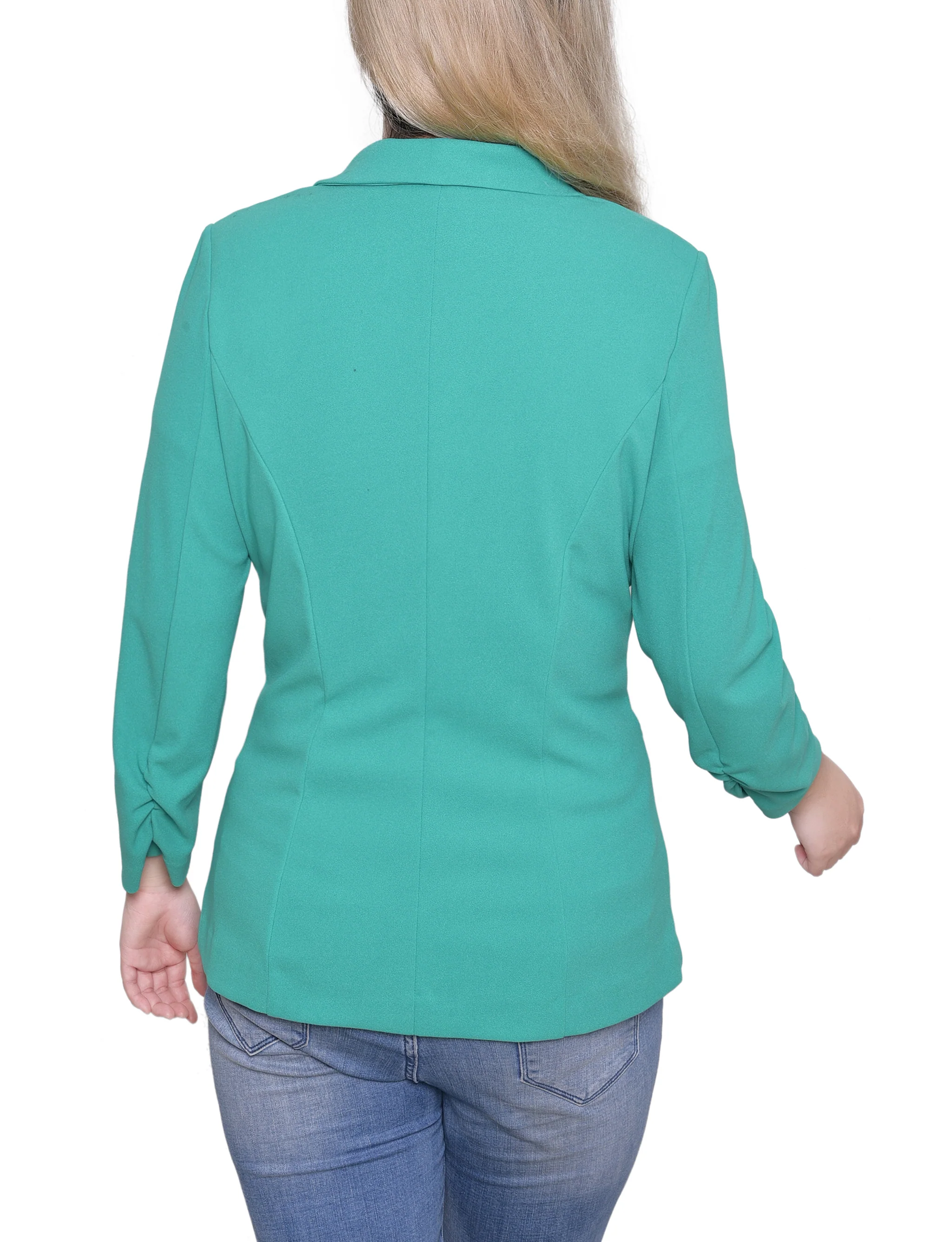 Emerald 3/4 Sleeve Scuba Crepe Jacket - Petite - Image 4
