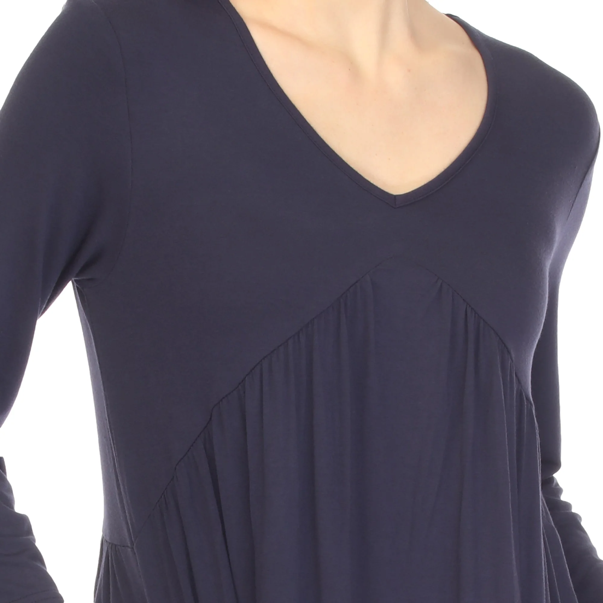 Empire Waist V-Neck Tunic Top - Image 29