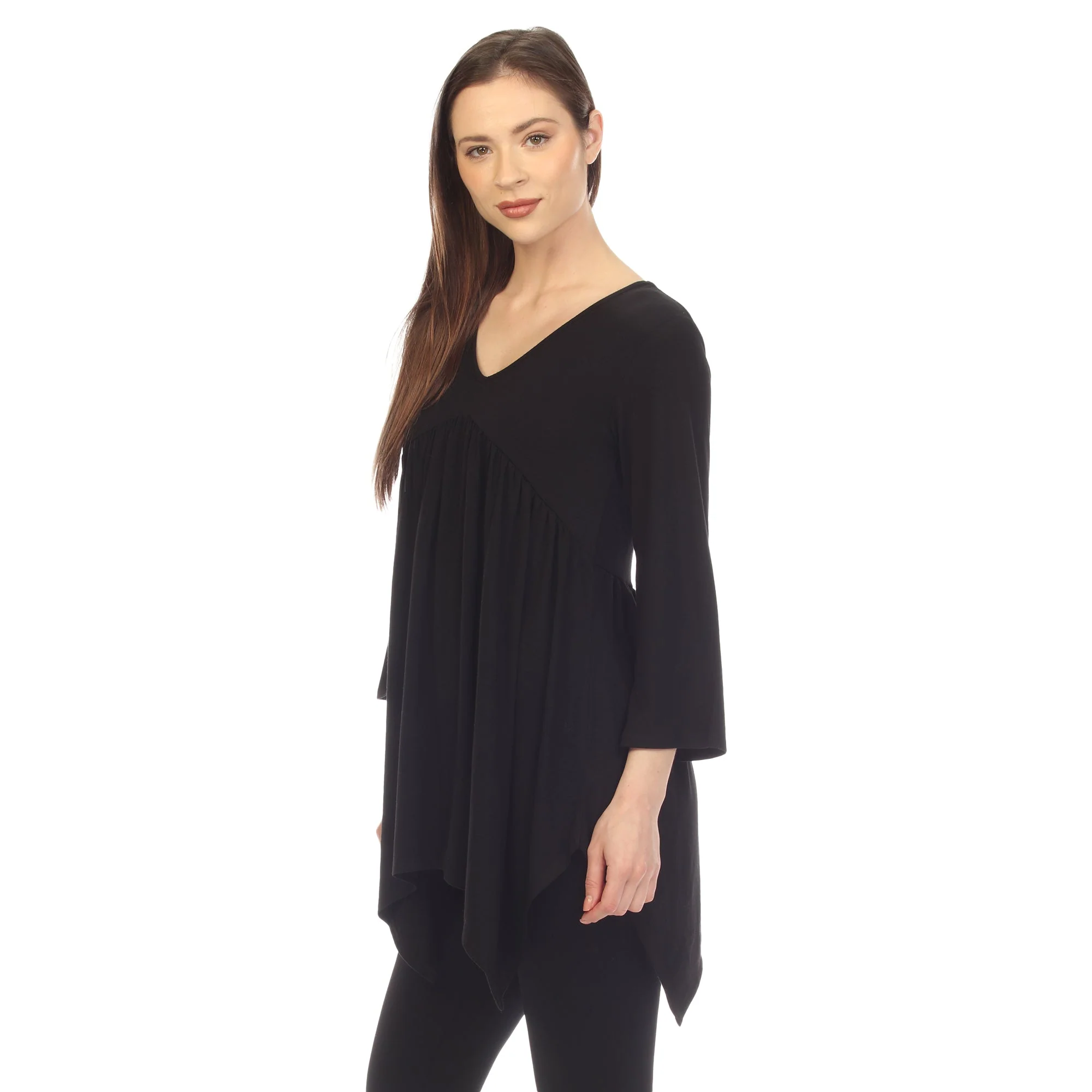 Empire Waist V-Neck Tunic Top - Image 7