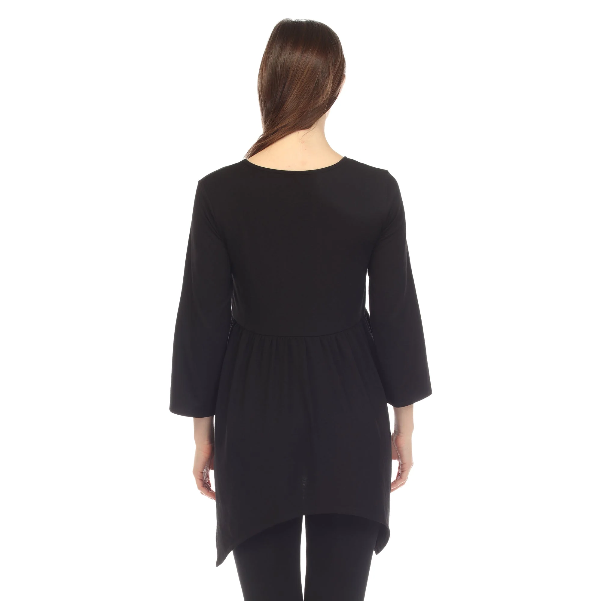 Empire Waist V-Neck Tunic Top - Image 8