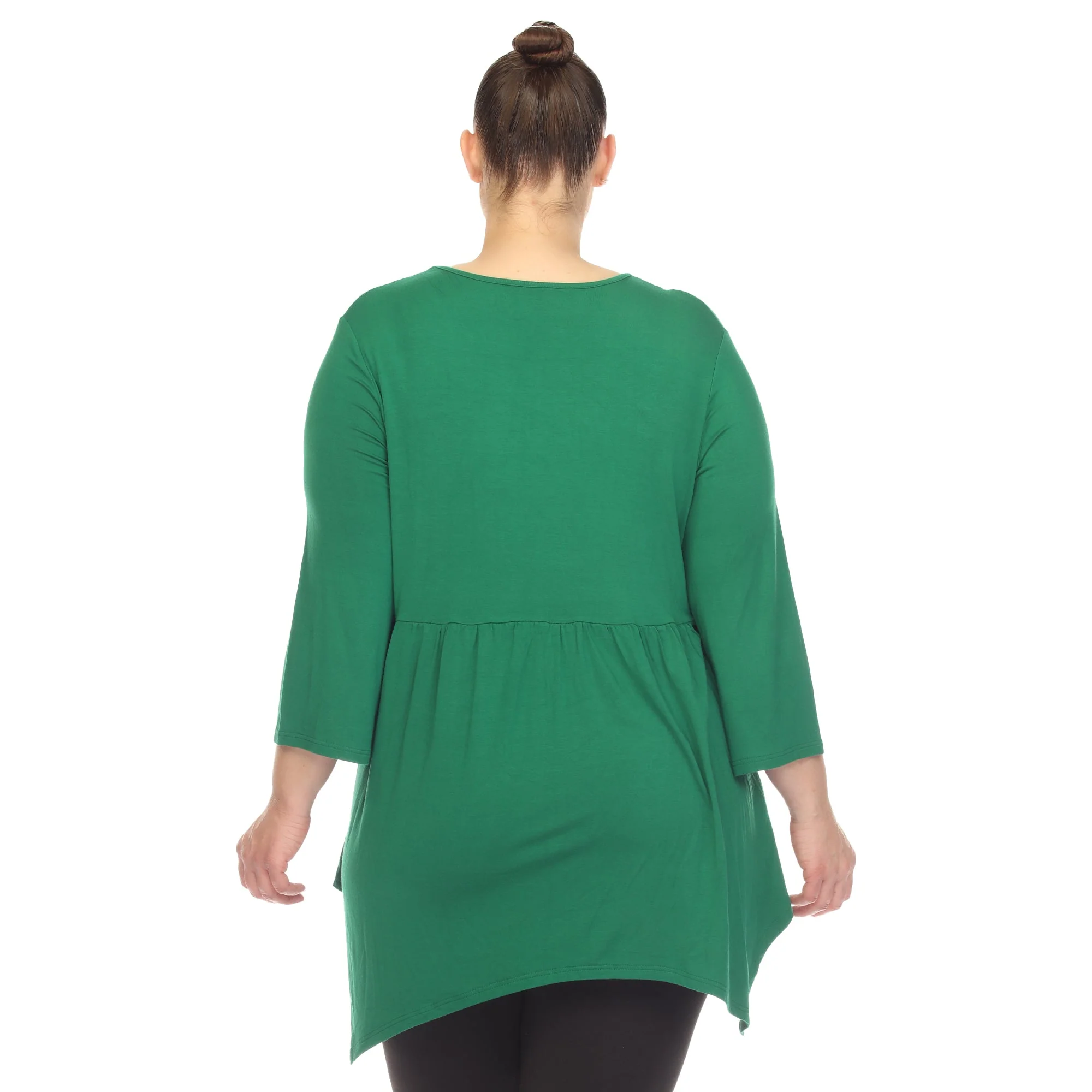 Empire Waist V-Neck Tunic Top - Plus - Image 15