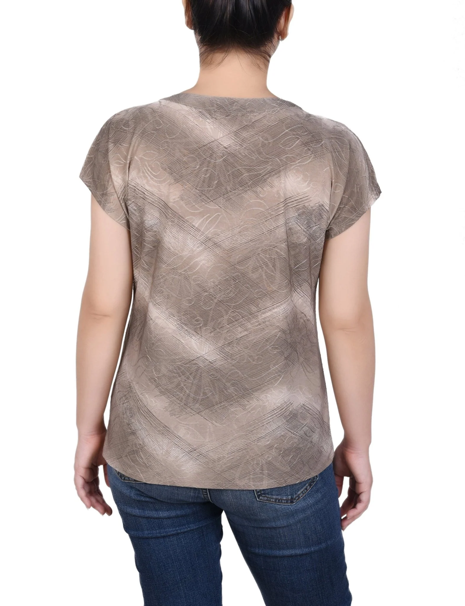 Extended Sleeve Top With Grommets - Petite - Image 9