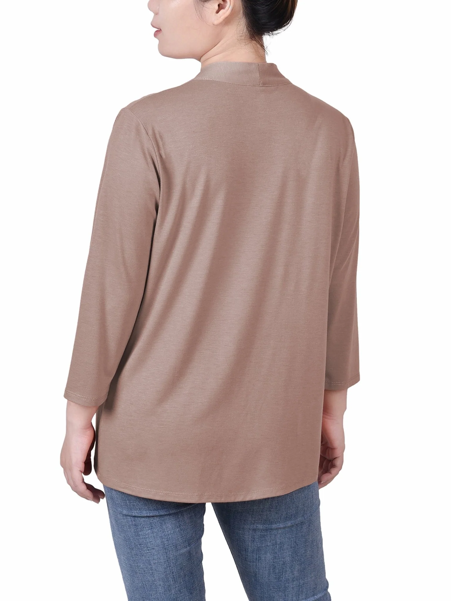 Fawn Solid 3/4 Sleeve Cardigan - Image 4