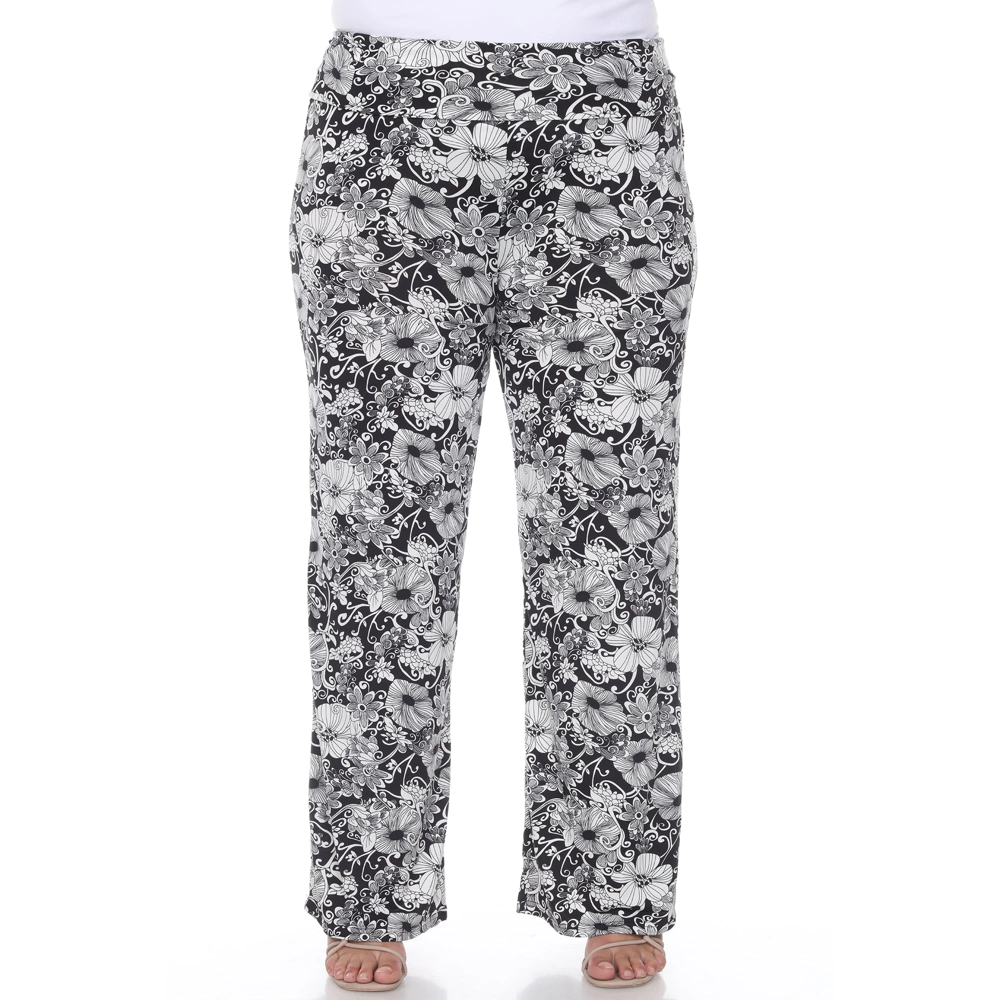 Floral Paisley Palazzo Pants - Plus - Image 11