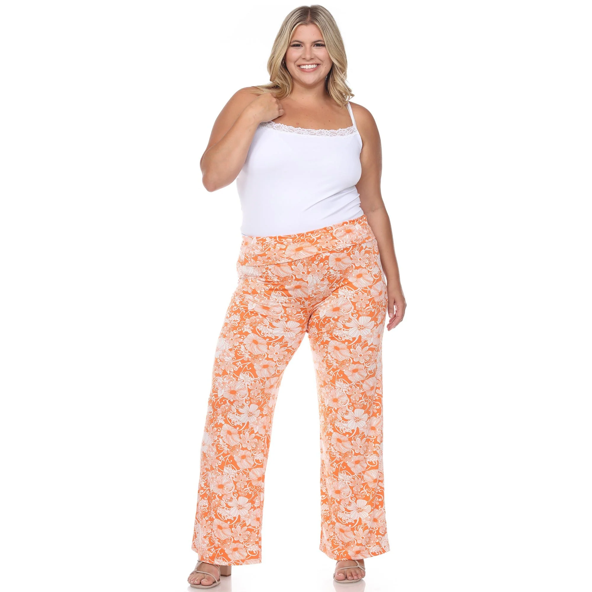 Floral Paisley Palazzo Pants - Plus - Image 20